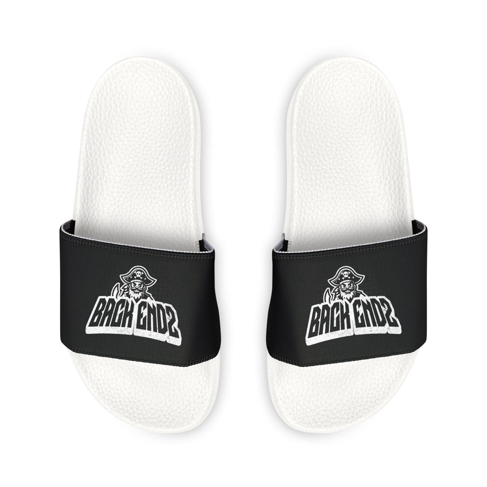 Men's Slide Sandals — Black 'Back Endz' Removable-Strap Pool Slides