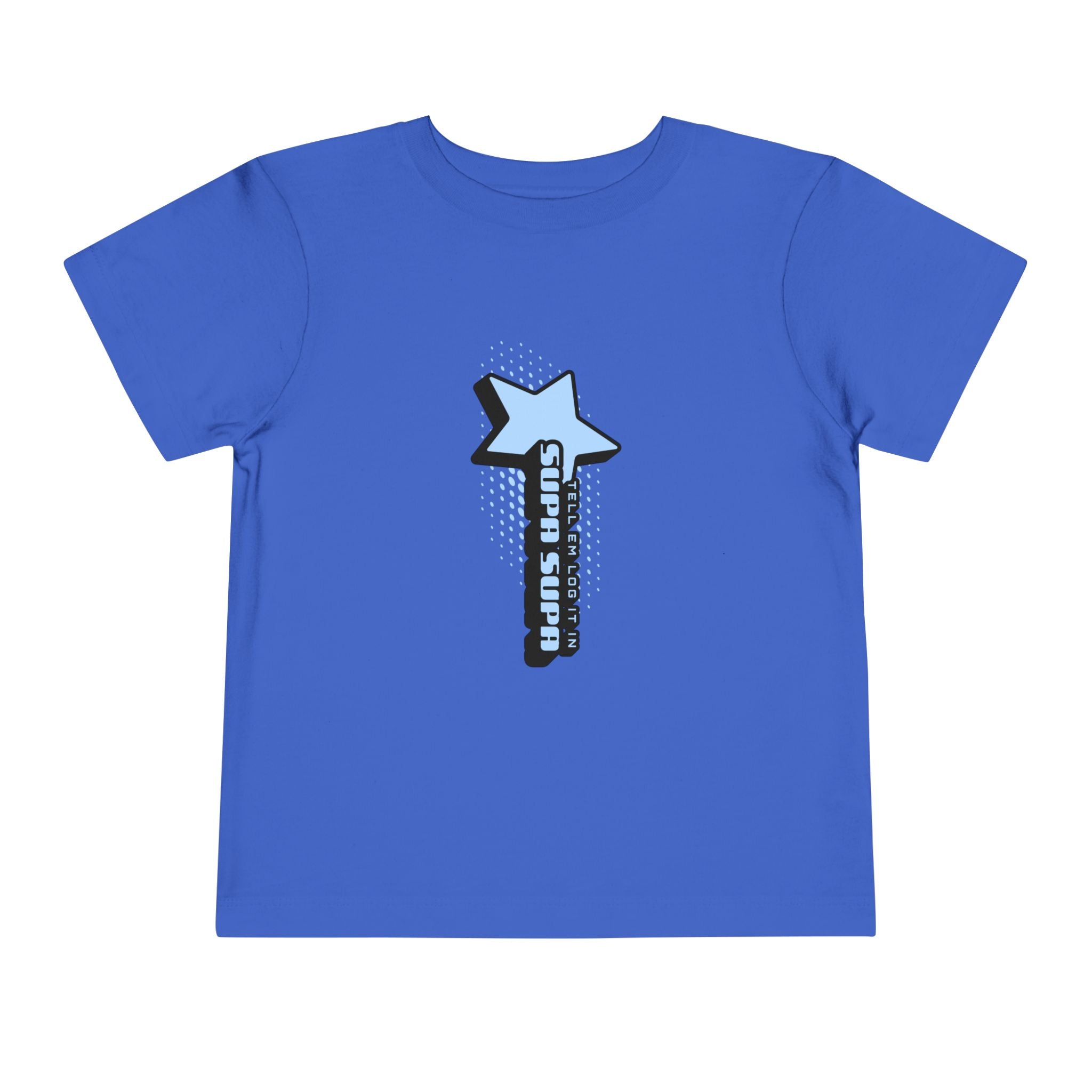 Toddler Tee — Blue Star "Tell em log it in" Graphic