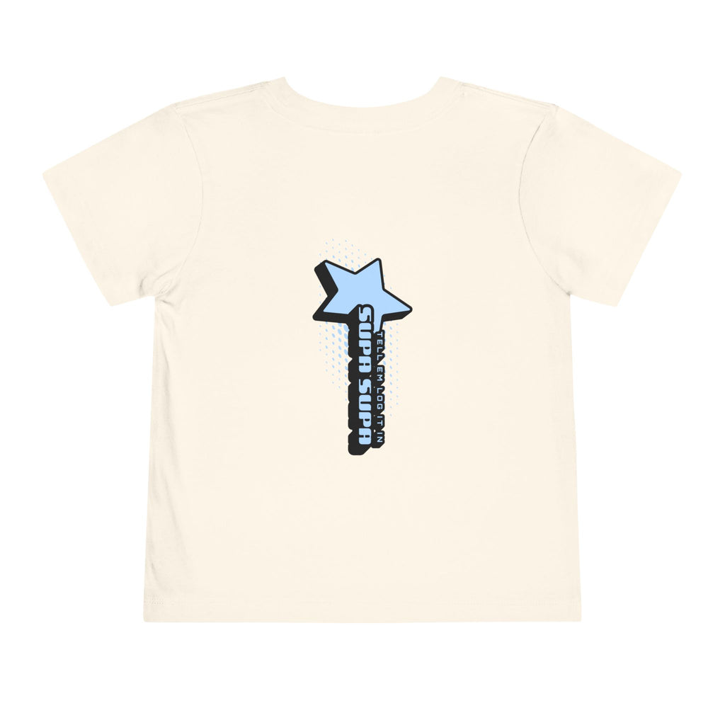 Toddler Tee — Blue Star "Tell em log it in" Graphic