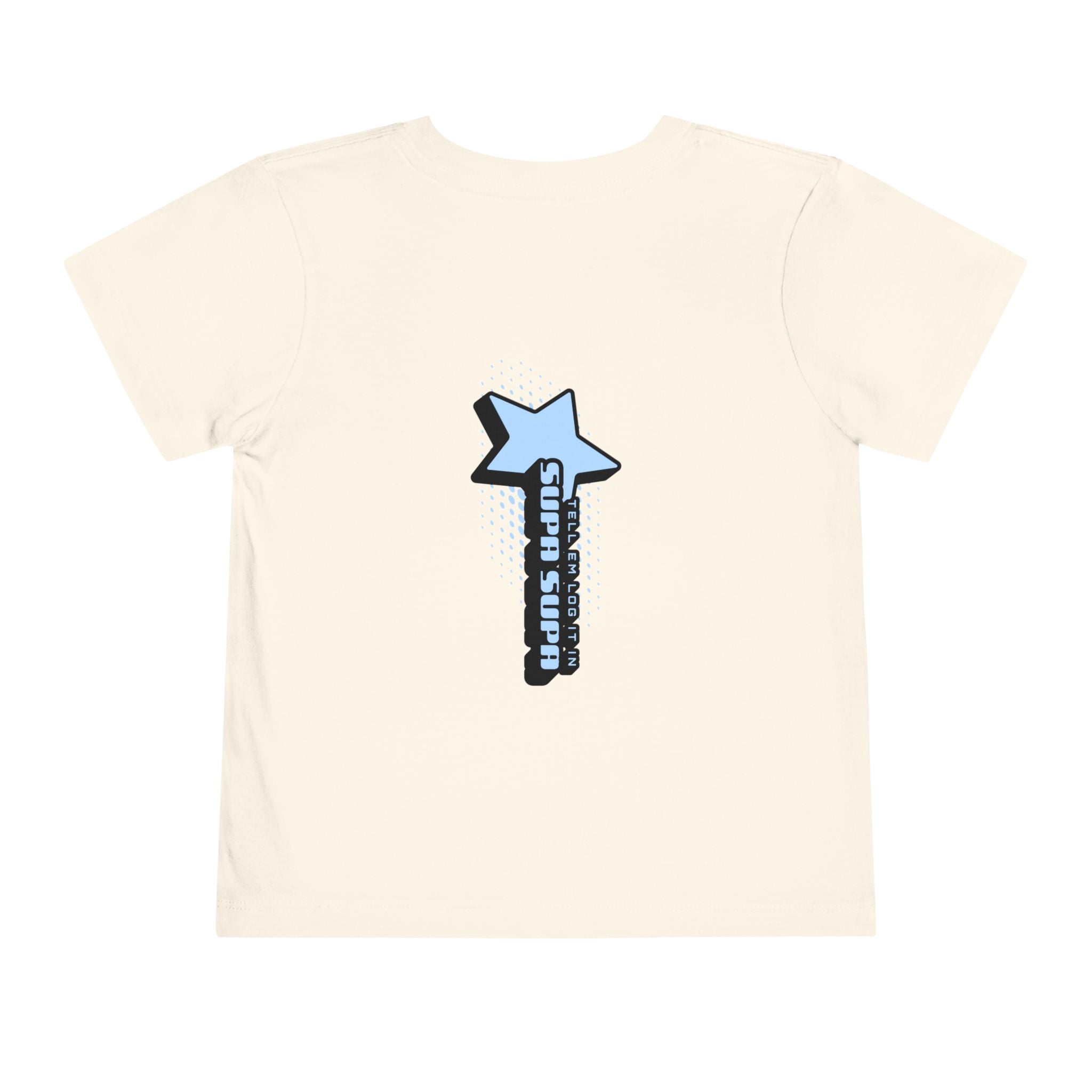Toddler Tee — Blue Star "Tell em log it in" Graphic