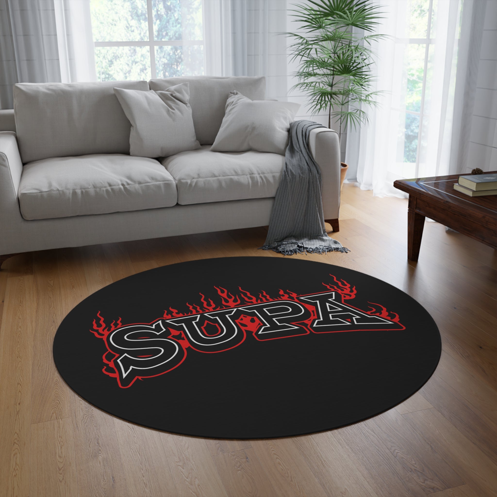 Supa Flame Round Rug