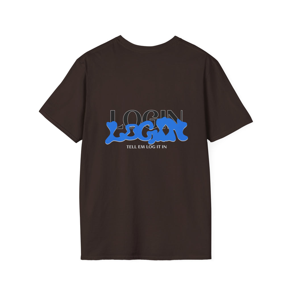 Login Graphic T-Shirt — Blue Drip Logo Tee