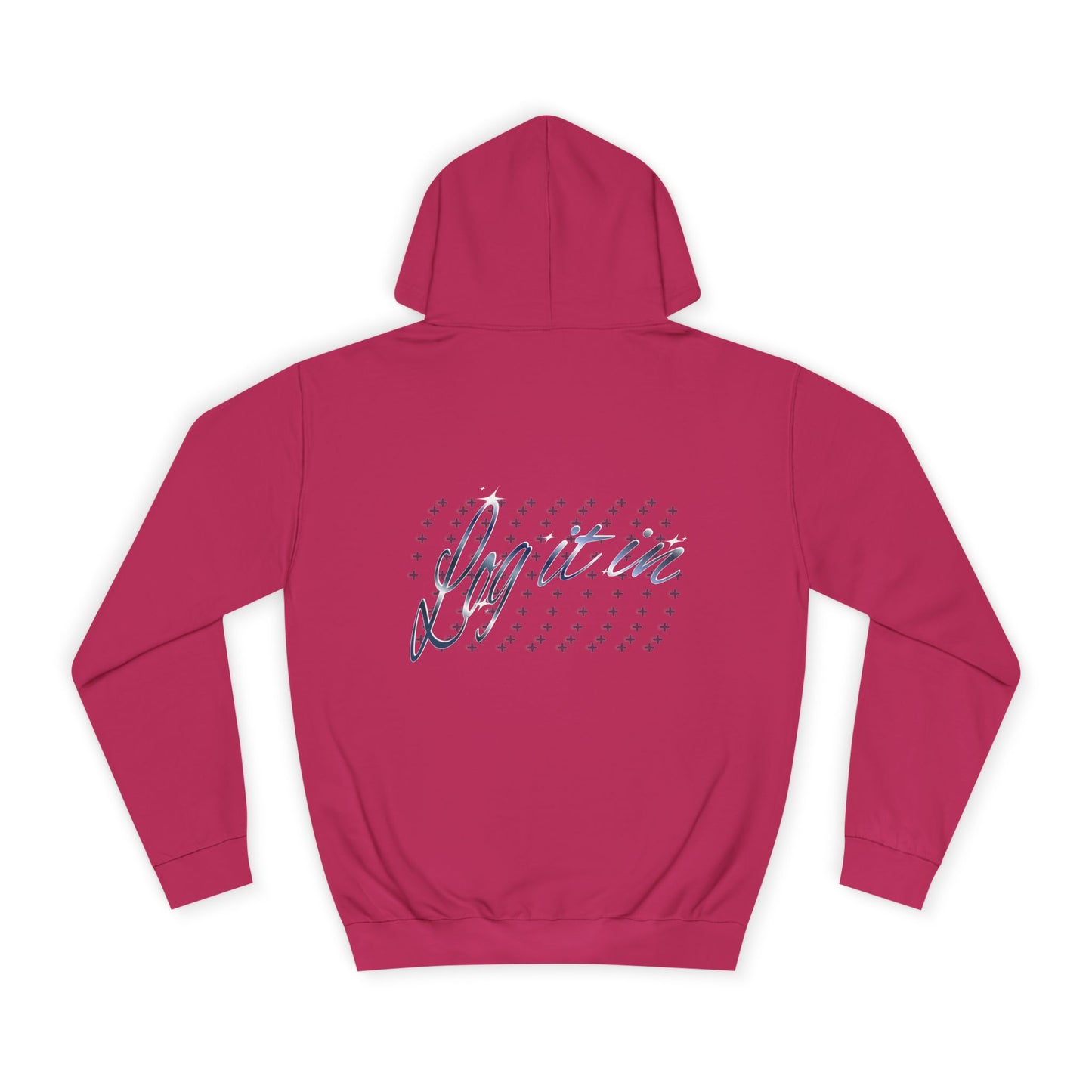 Unisex 'Log it in' Hoodie with Playful Design, Cozy Apparel, Casual Style for Everyone, Great for Gifts and Casual Events