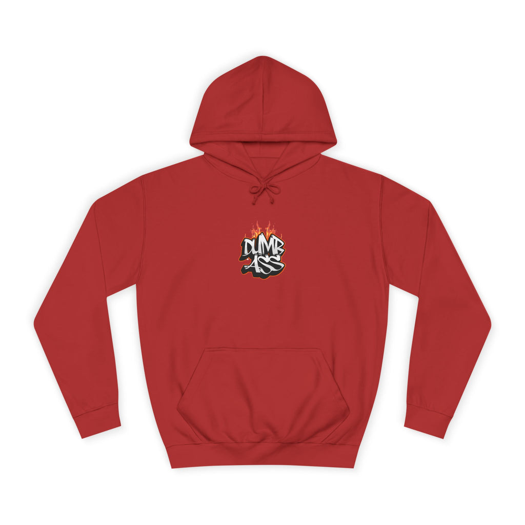 Dumb Ass Graffiti Hoodie – Bold Streetwear Pullover with Flame Lettering