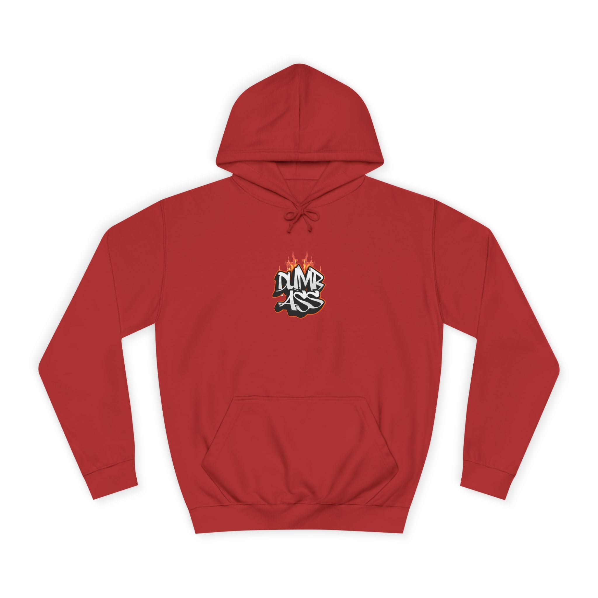 Dumb Ass Graffiti Hoodie – Bold Streetwear Pullover with Flame Lettering
