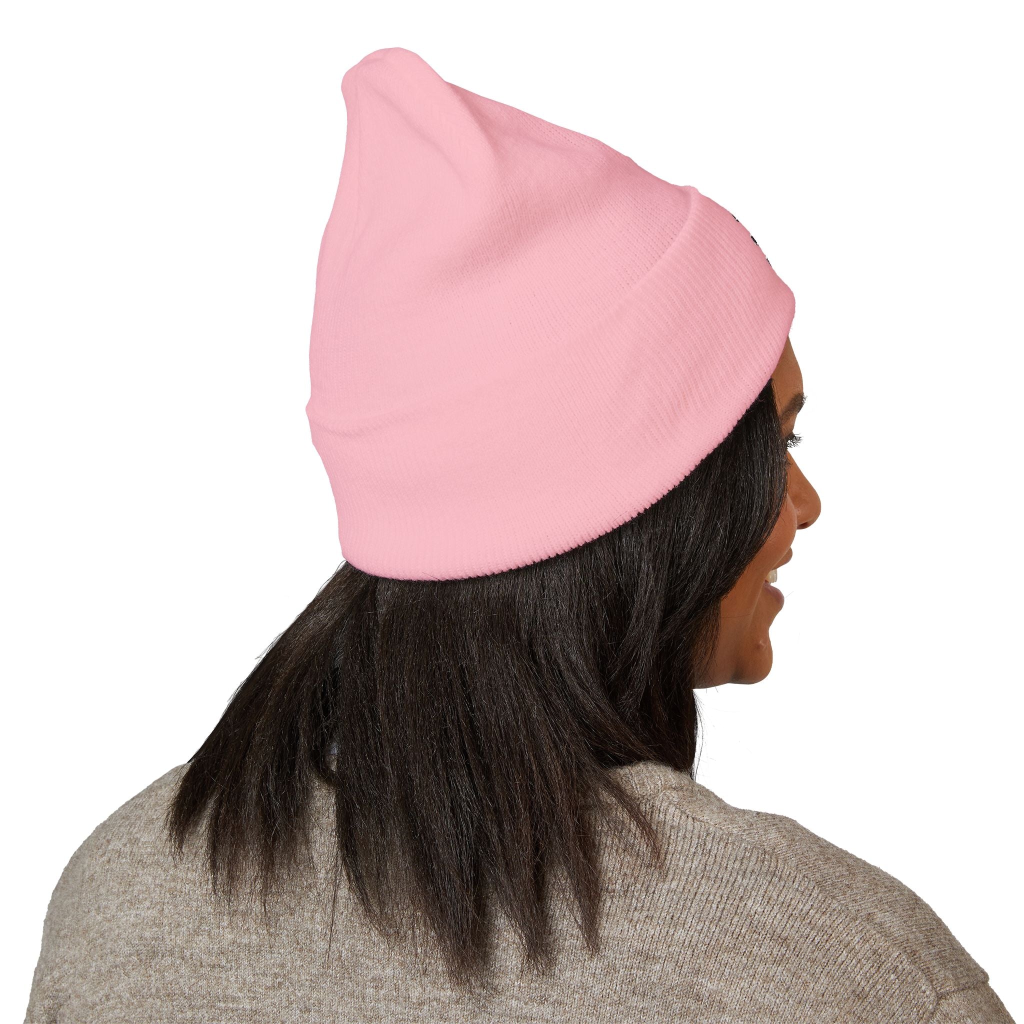 Embroidered 'Watch Your Back' Classic Cuffed Beanie — Cozy Winter Knit Hat