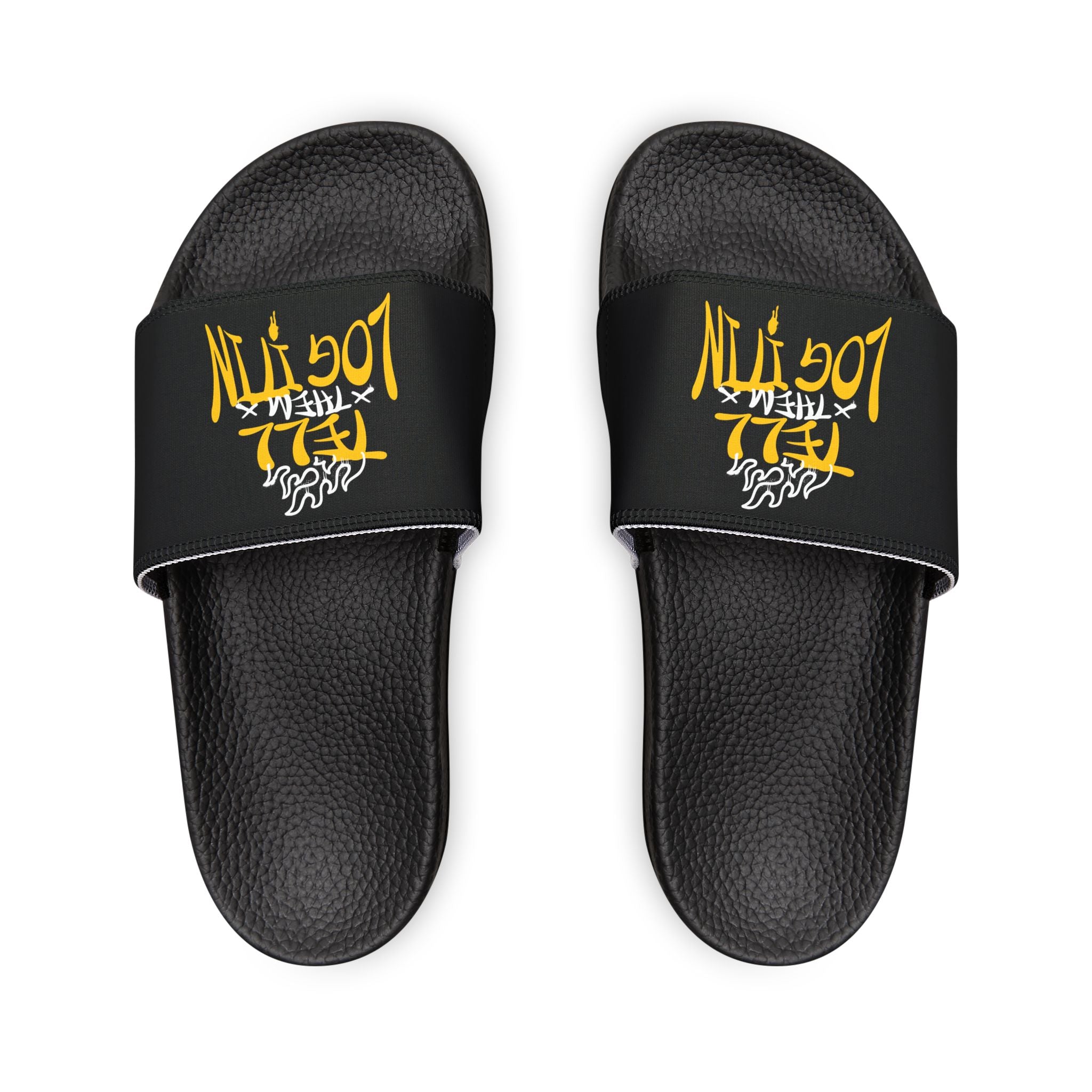 Women's Removable-Strap Sandals — 'Tell em log it in' Slide Sandals with Interchangeable Strap