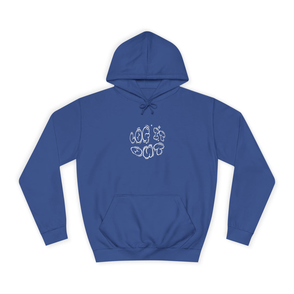 Cozy Unisex Hoodie - "Log It Out" Graphic - Perfect for Casual Wear, Gift