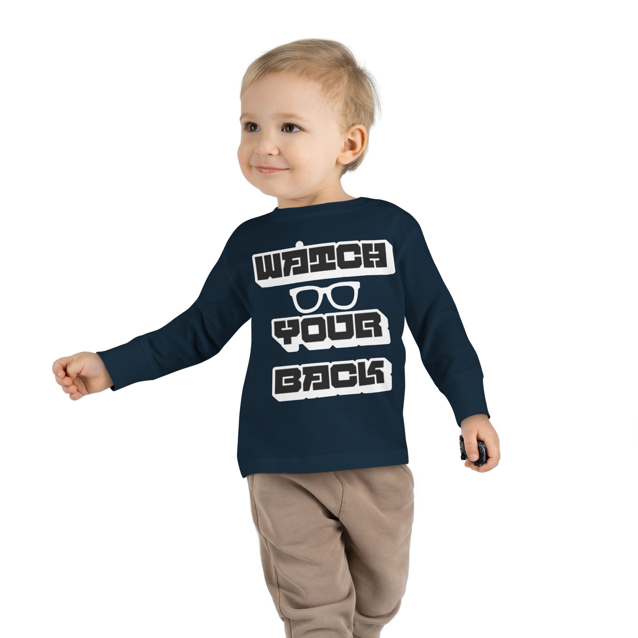 Toddler Long Sleeve Tee — "Watch Your Back" Graphic