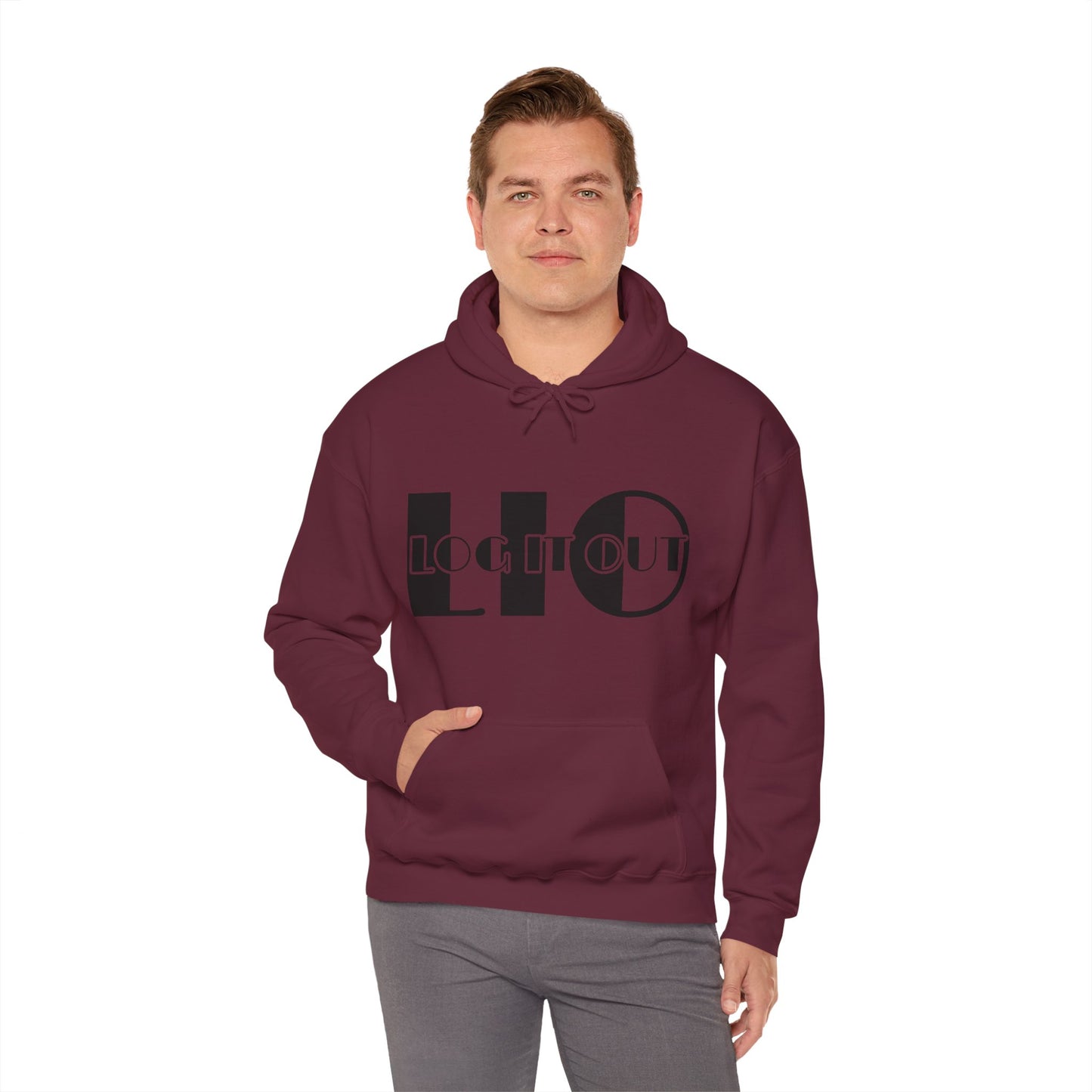 Log it out Unisex Heavy Blend™ Hooded Sweatshirt