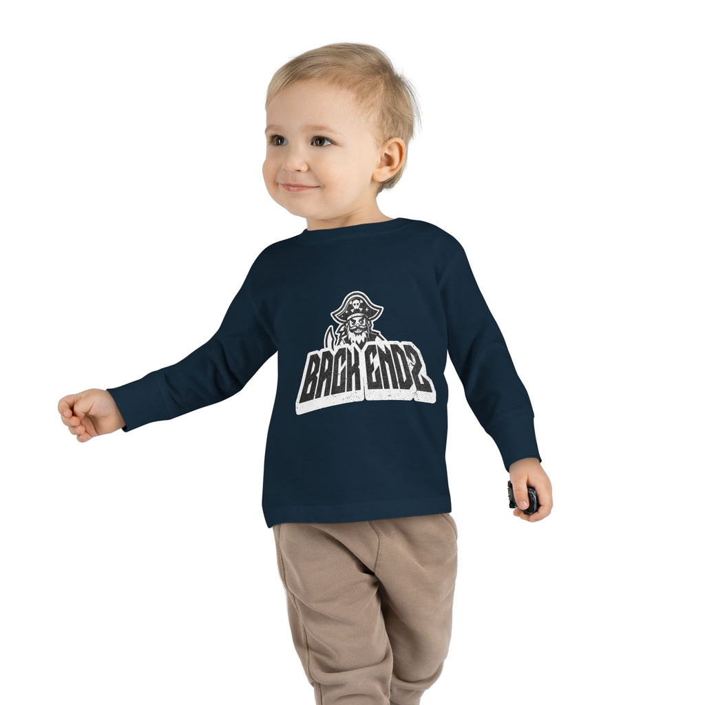 Toddler Long Sleeve Tee — Pirate Skull "Back Endz" Graphic