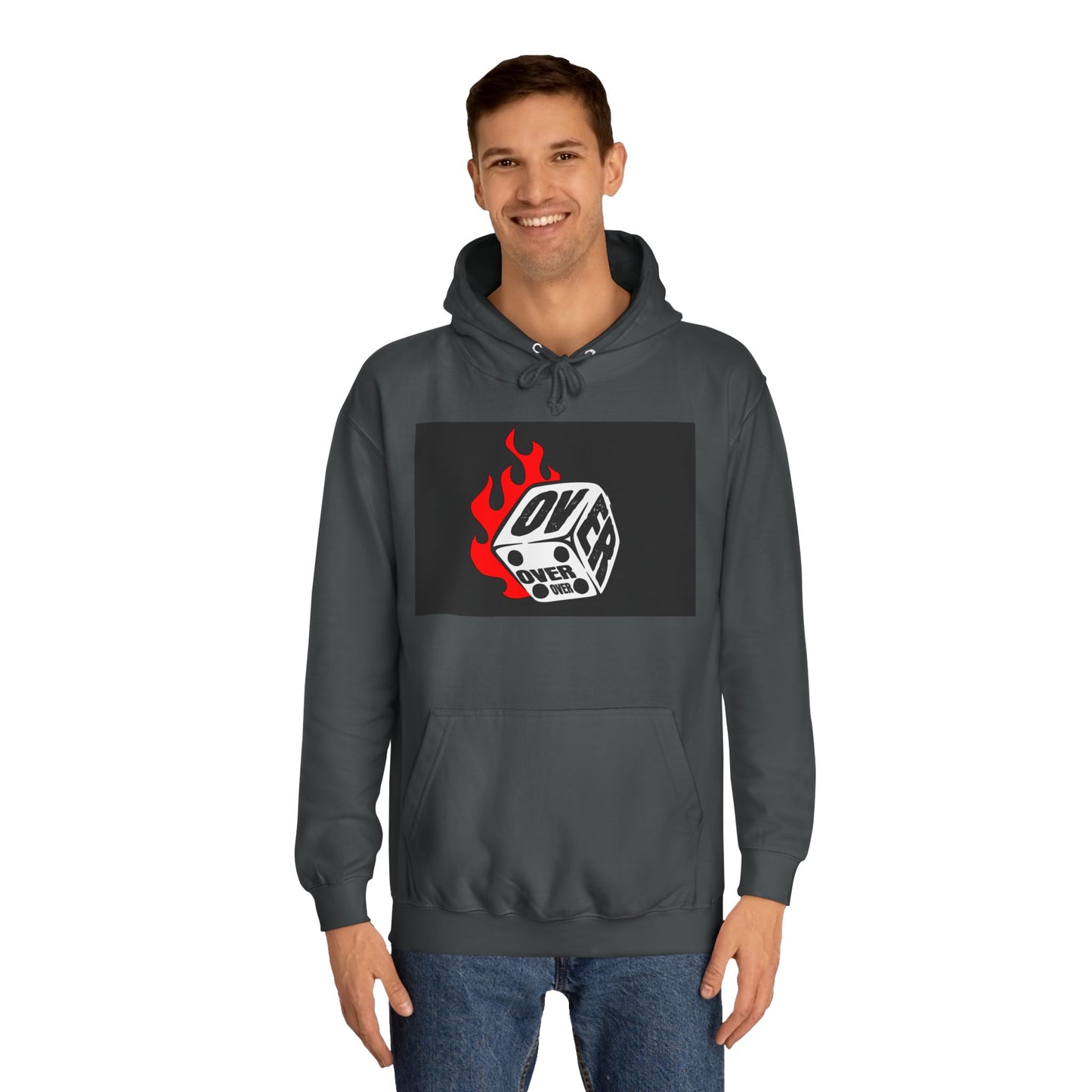 OVER Graphic Hoodie, Oversized Sweatshirt, Trendy Unisex Hoodie, Gift, Casual Layering Top