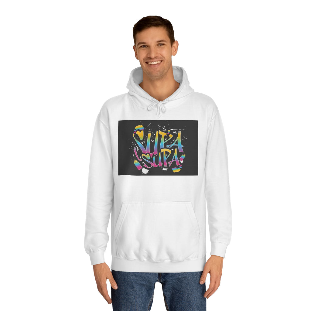 Colorful Unisex Supa Supa Hoodie, Casual Sweatshirt, Vibrant Apparel, Streetwear Hoodie