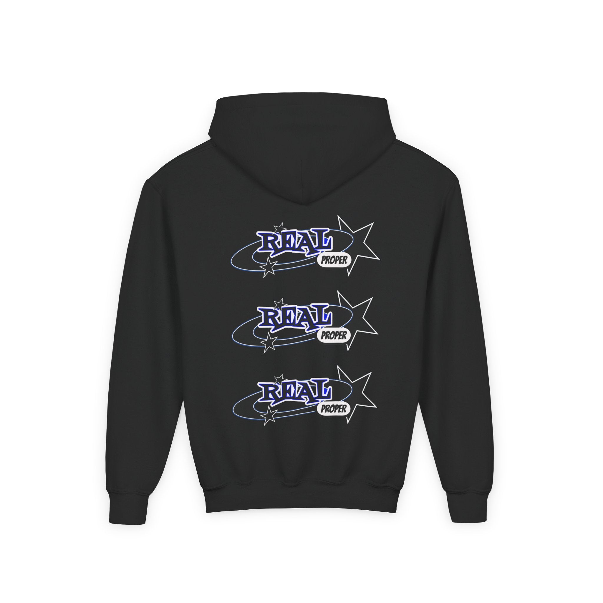 Youth Hoodie – "Real Proper" Star Graphic Pullover