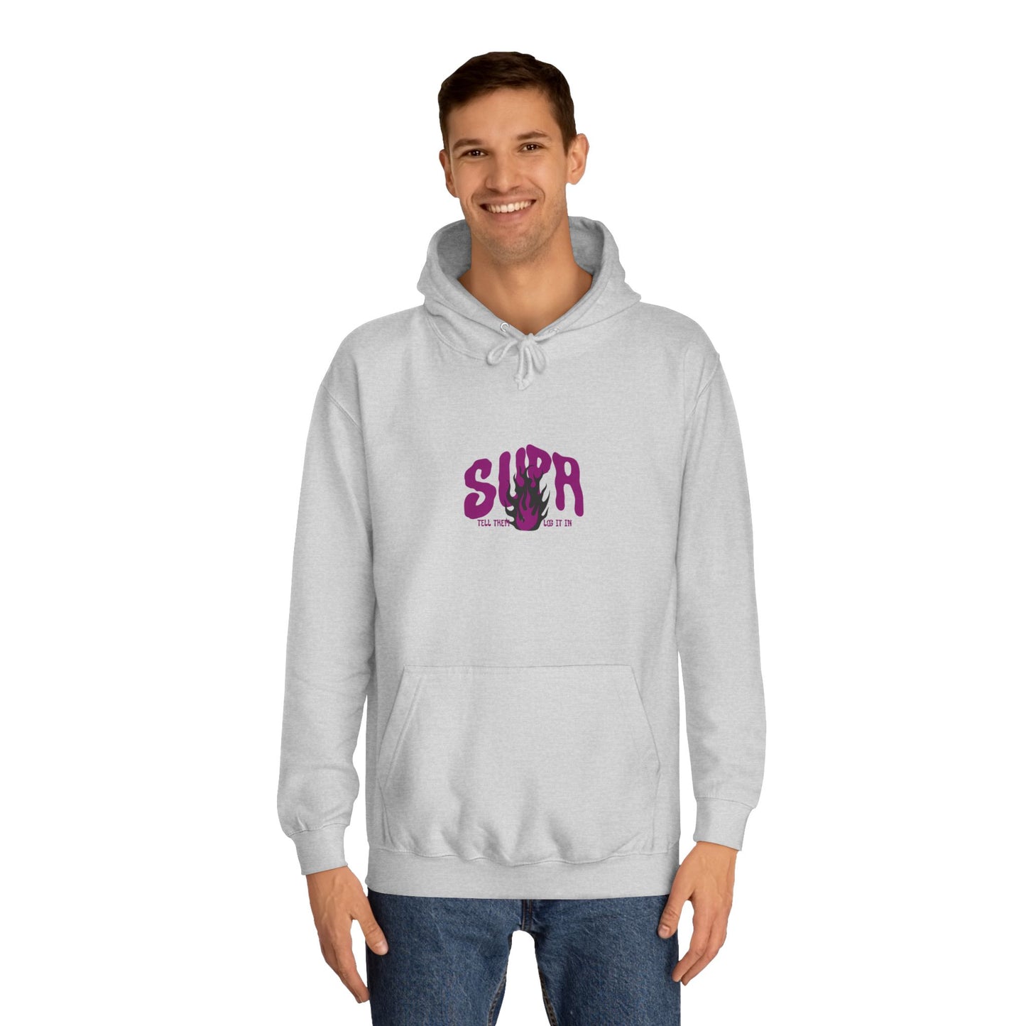 Trendy Unisex SUPA Hoodie with Unique Flame Design - Perfect for Any One, Casual Wear, Gifts, Streetwear, or Events