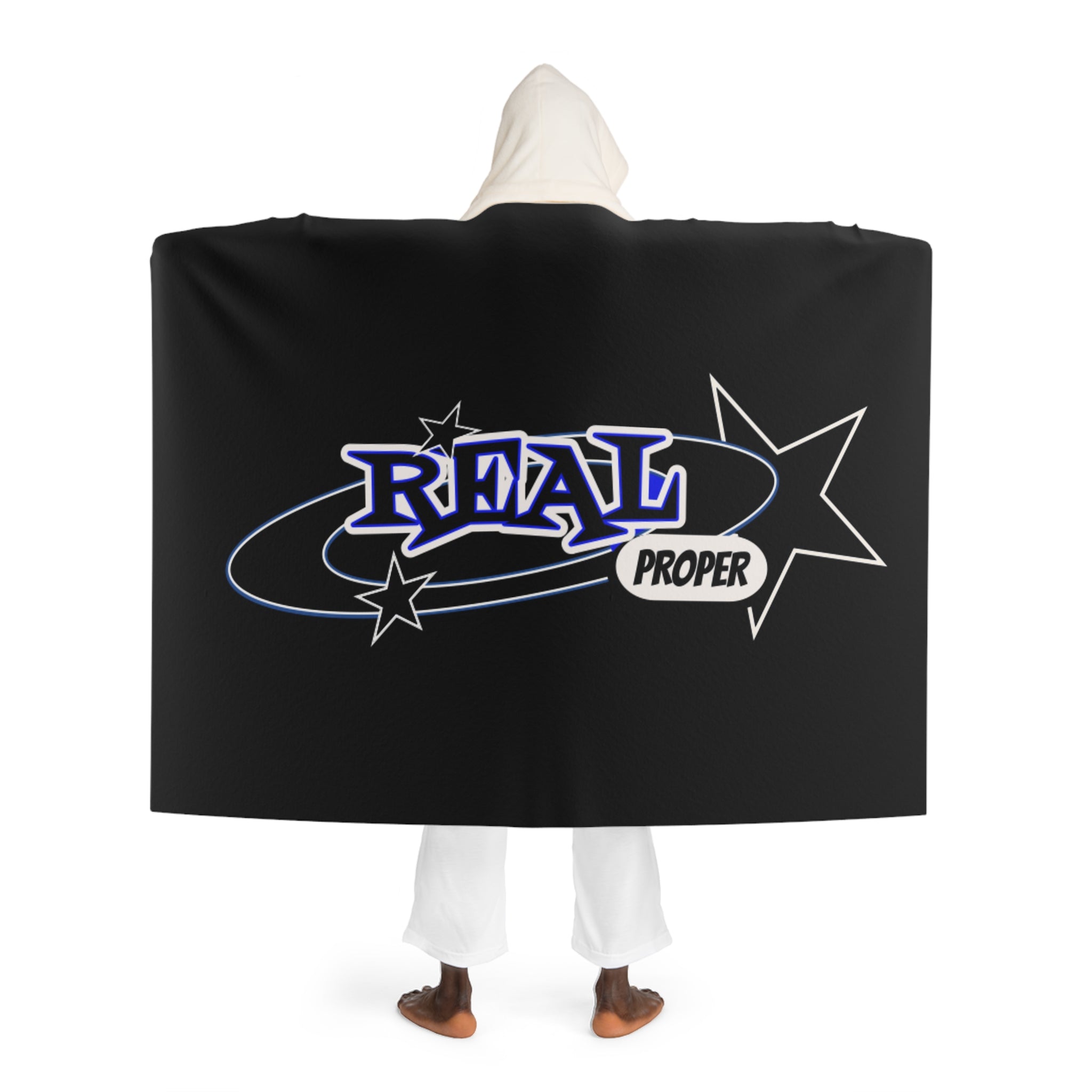 Hooded Sherpa Blanket - "Real Proper" Fleece Hooded Throw