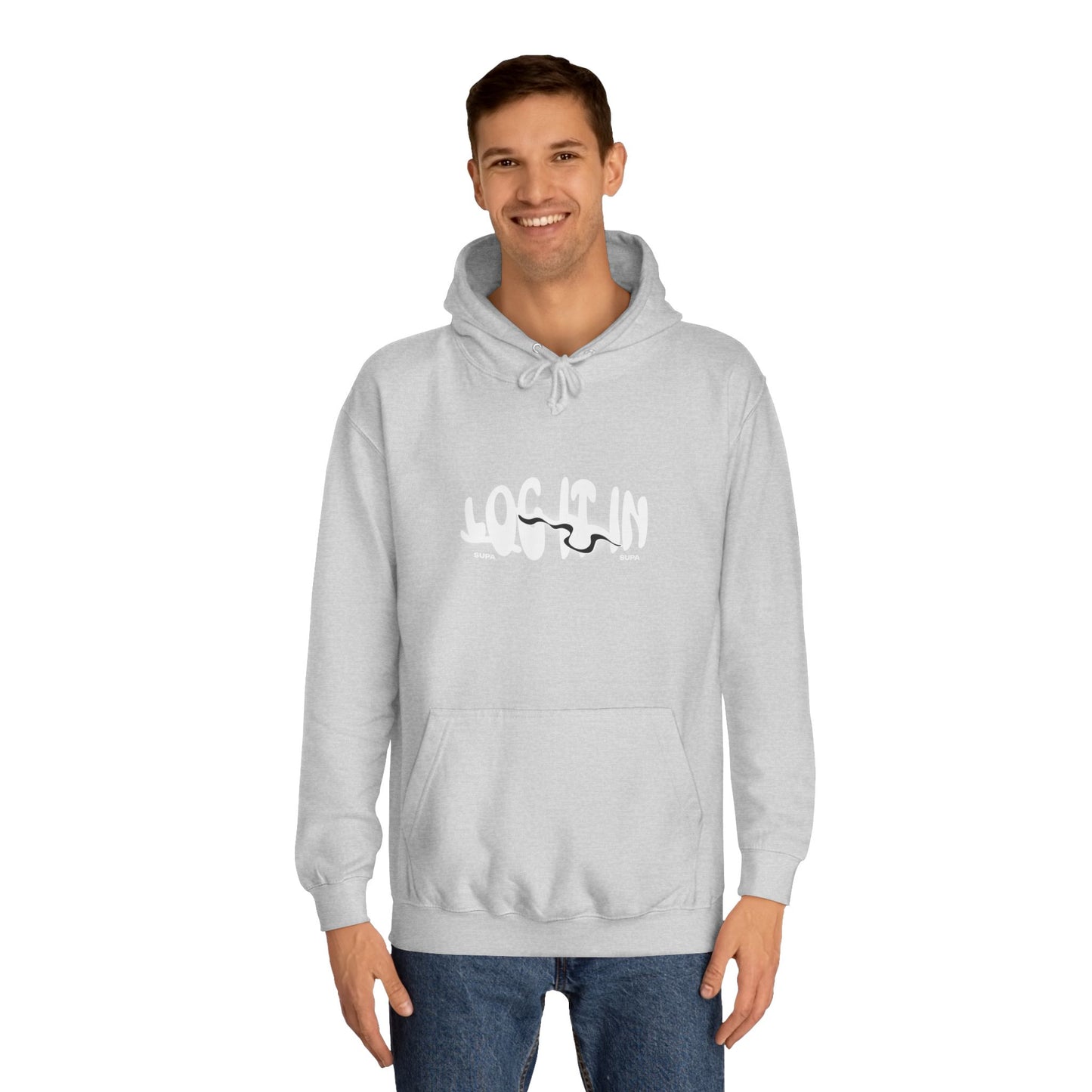 Minimalist Unisex Log it in Hoodie with Design