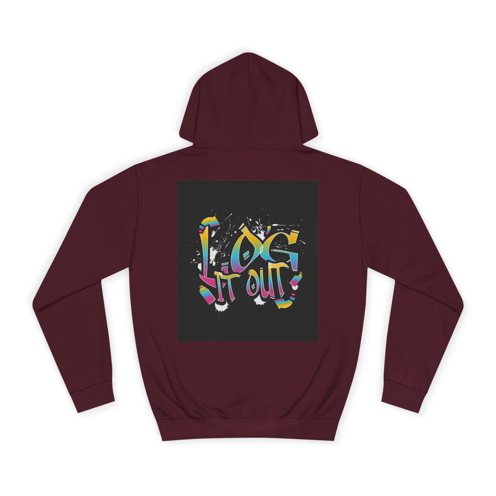Colorful Unisex log it out Hoodie - Perfect for Students, Casual Wear, Gifts, Relaxed Style, trendy wear