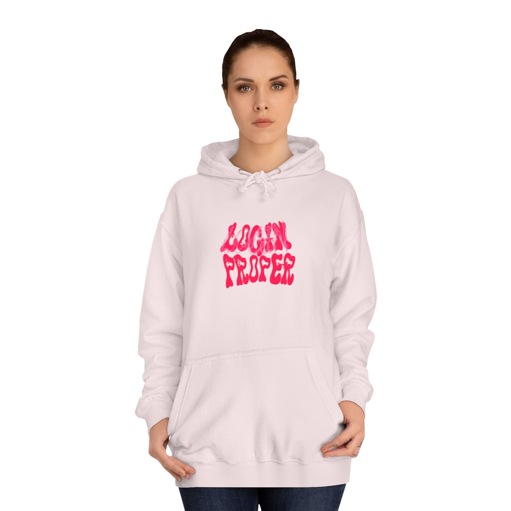 Trendy Unisex Hoodie - 'LOGIN PROPER' Graphic Sweatshirt for, Casual Wear, Gifts' Events, Street Style