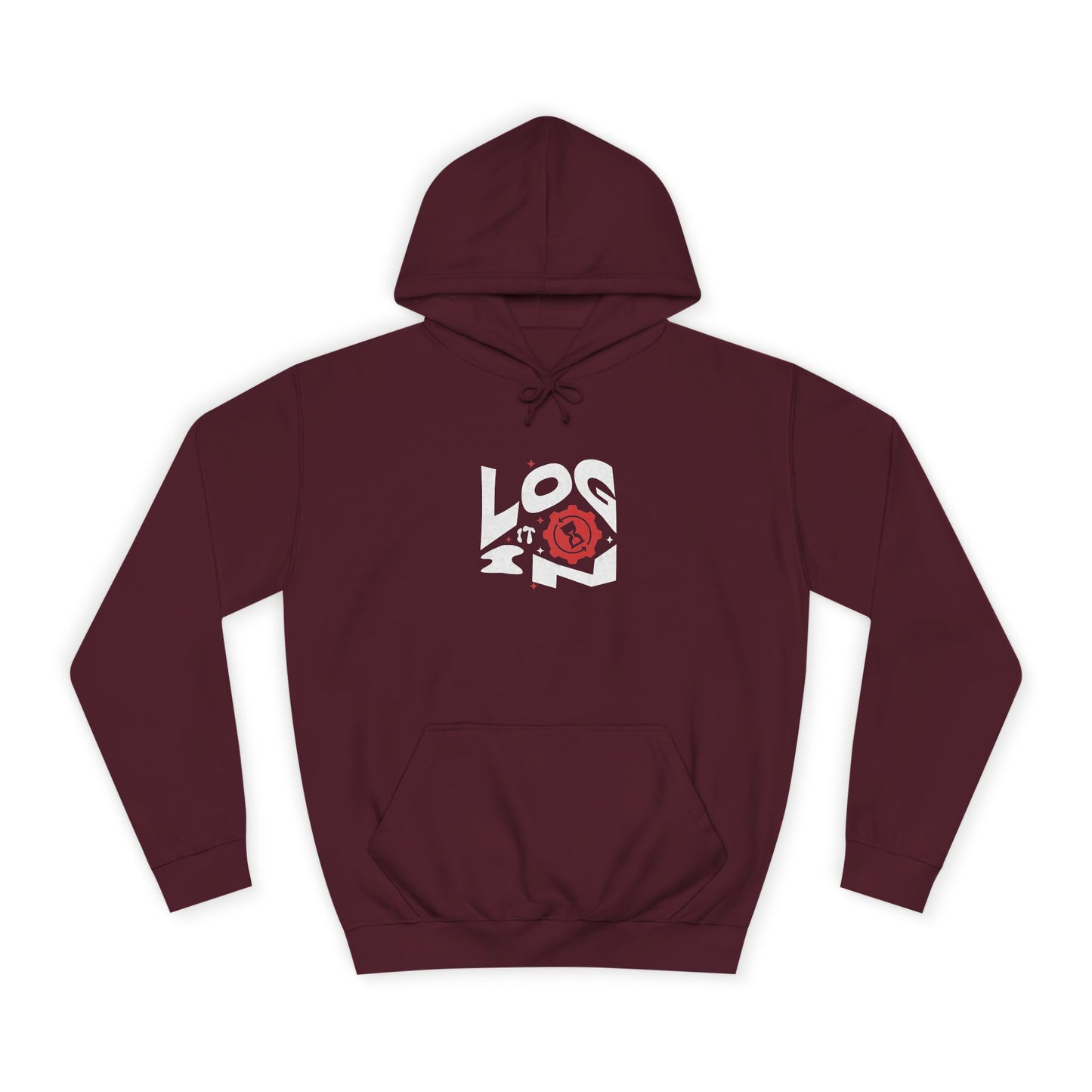 Stylish Log it in Hoodie, Cozy Athletic Wear, Graphic Hoodie, Trendy Apparel, Perfect for Life