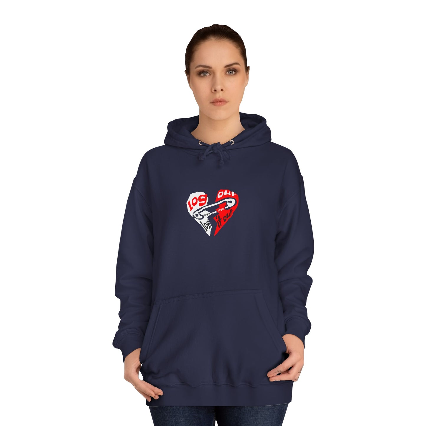Unisex Log it out Hoodie with Heart Design | Comfortable Sweatshirt for Any One| Perfect for Events, Gifts