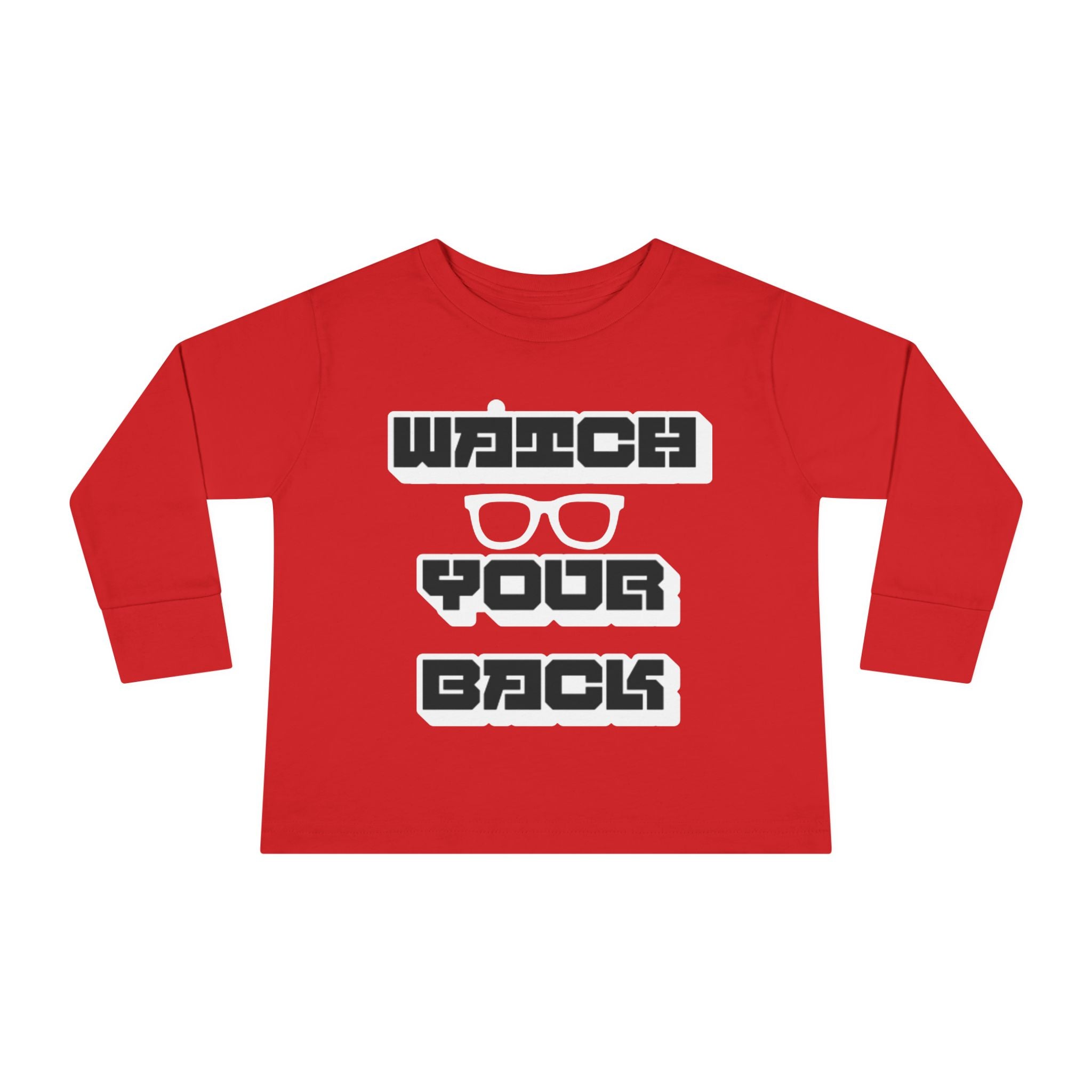 Toddler Long Sleeve Tee — "Watch Your Back" Graphic