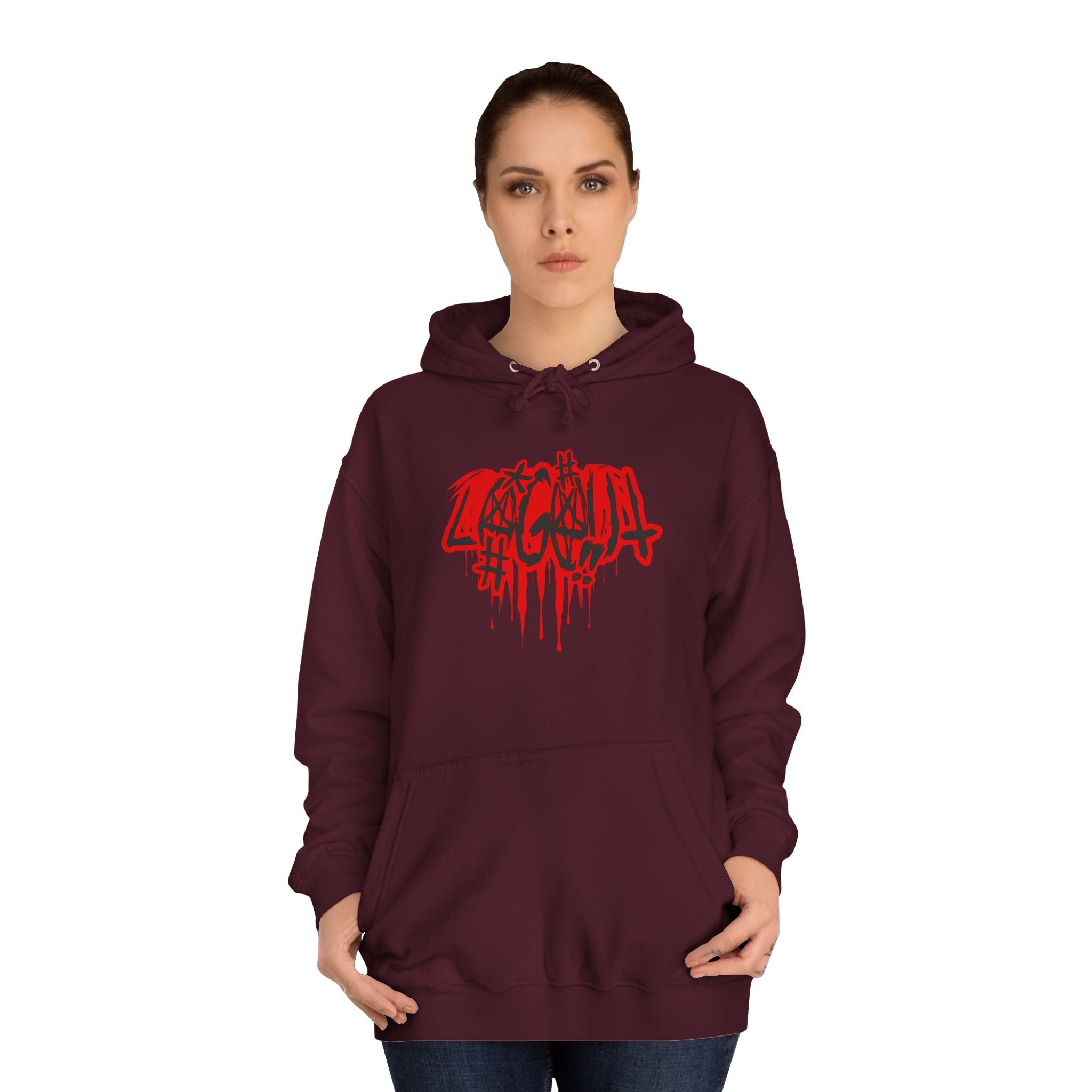 Bold Graffiti log out Hoodie, Unisex Streetwear, Comfortable Casual Wear,