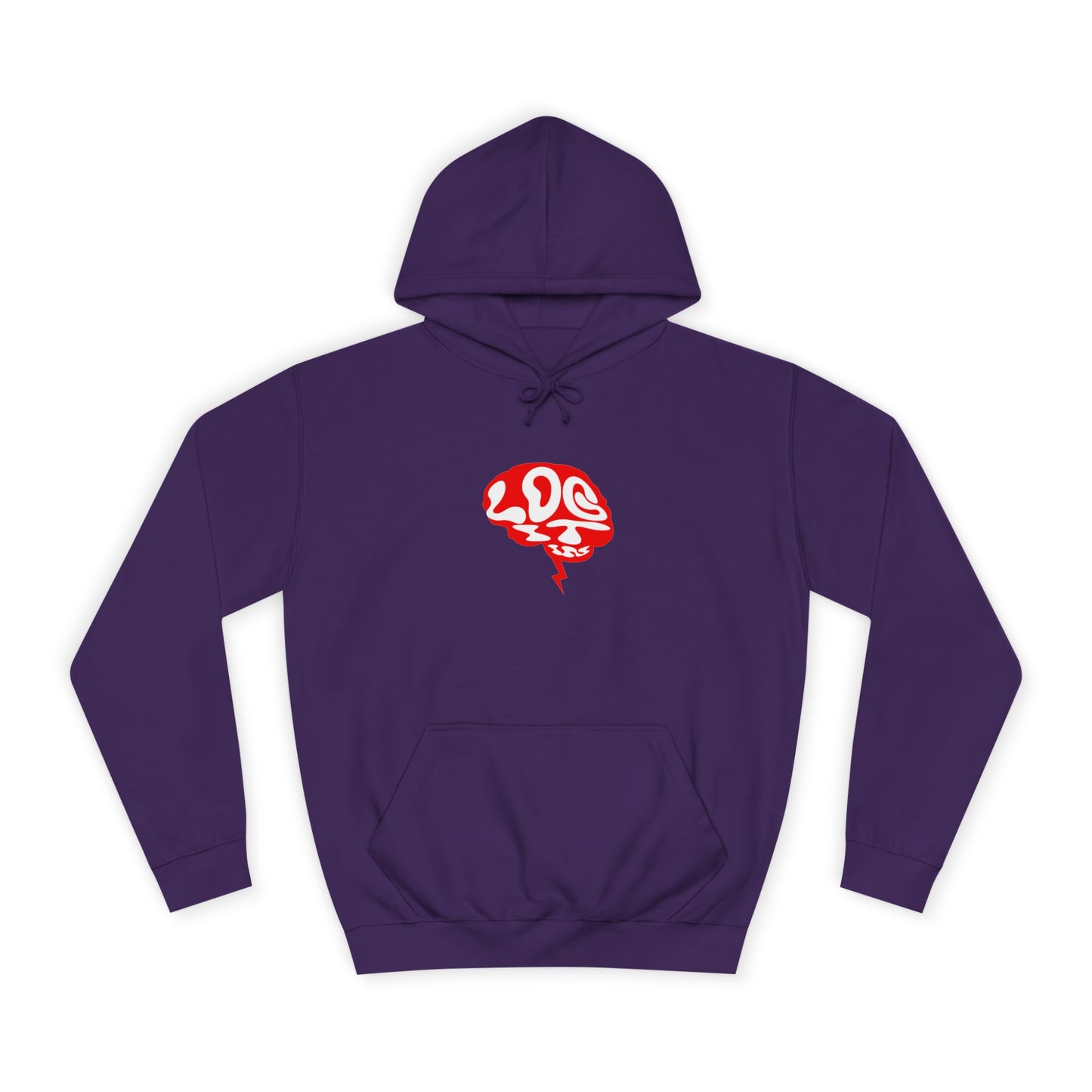 Unisex Log it in Hoodie with Unique Brain Design, Casual Wear, Trendy Apparel, Festive Occasions, Graphic Hoodie
