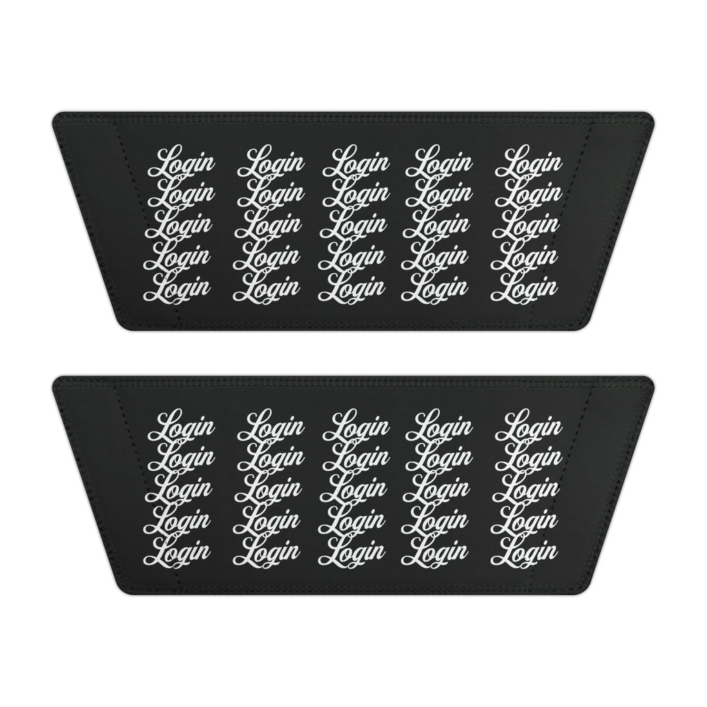 Women's Removable‑Strap Login Slide Sandals — Black Script Pattern