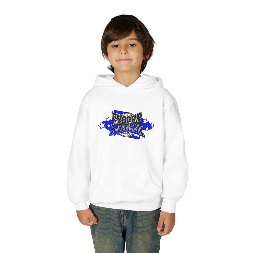 Youth Hoodie — 'Strategic' Graphic Pullover for Kids