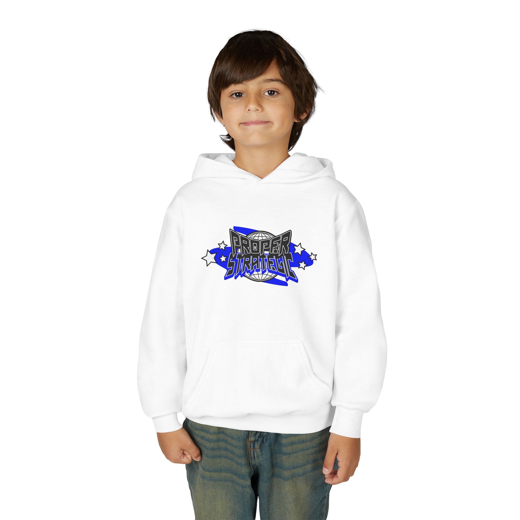 Youth Hoodie — 'Strategic' Graphic Pullover for Kids