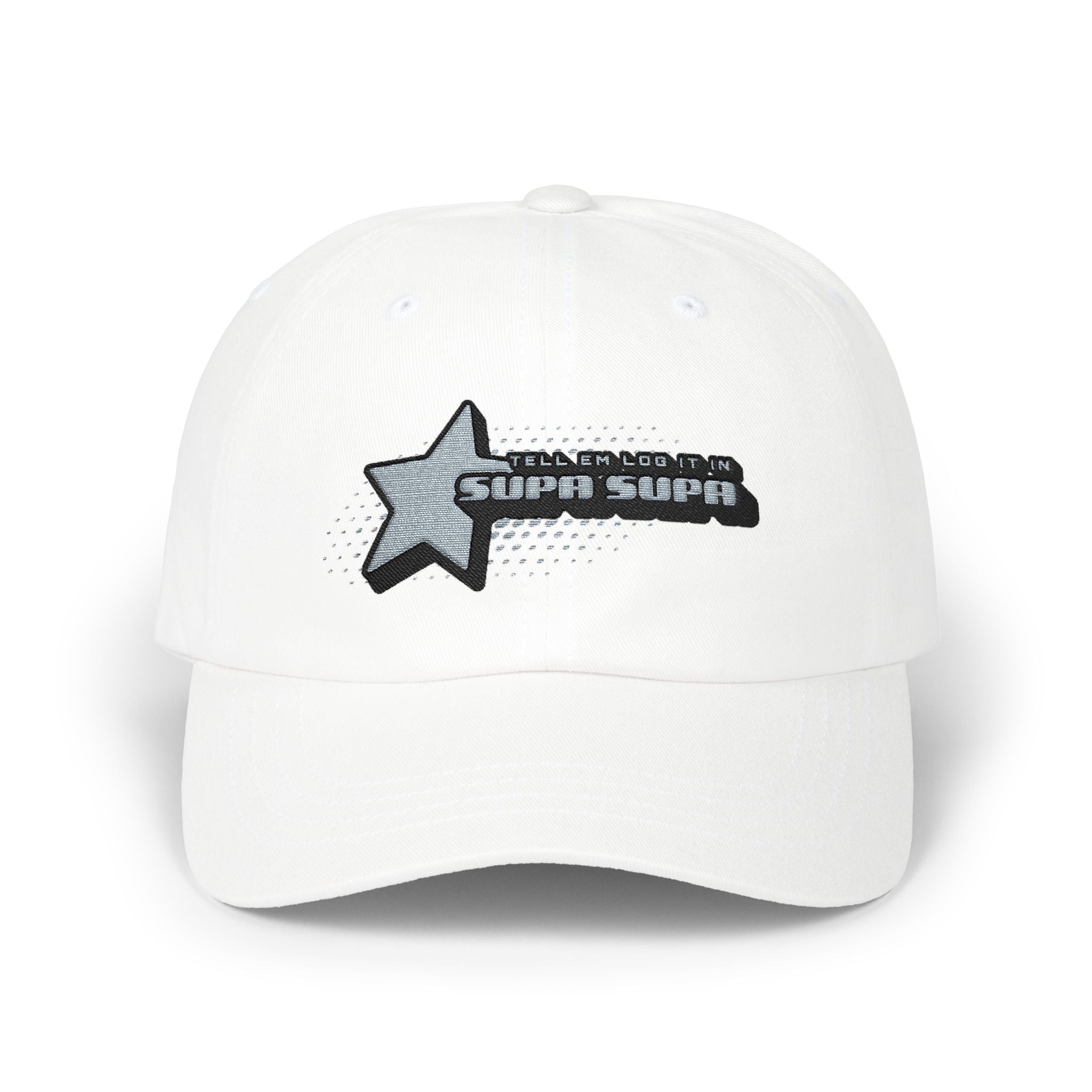 Shooting Star Embroidered Cap — 'Tell em log it in' Hat
