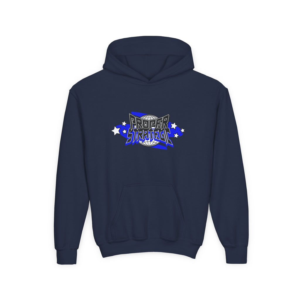 Youth Hoodie — 'Strategic' Graphic Pullover for Kids