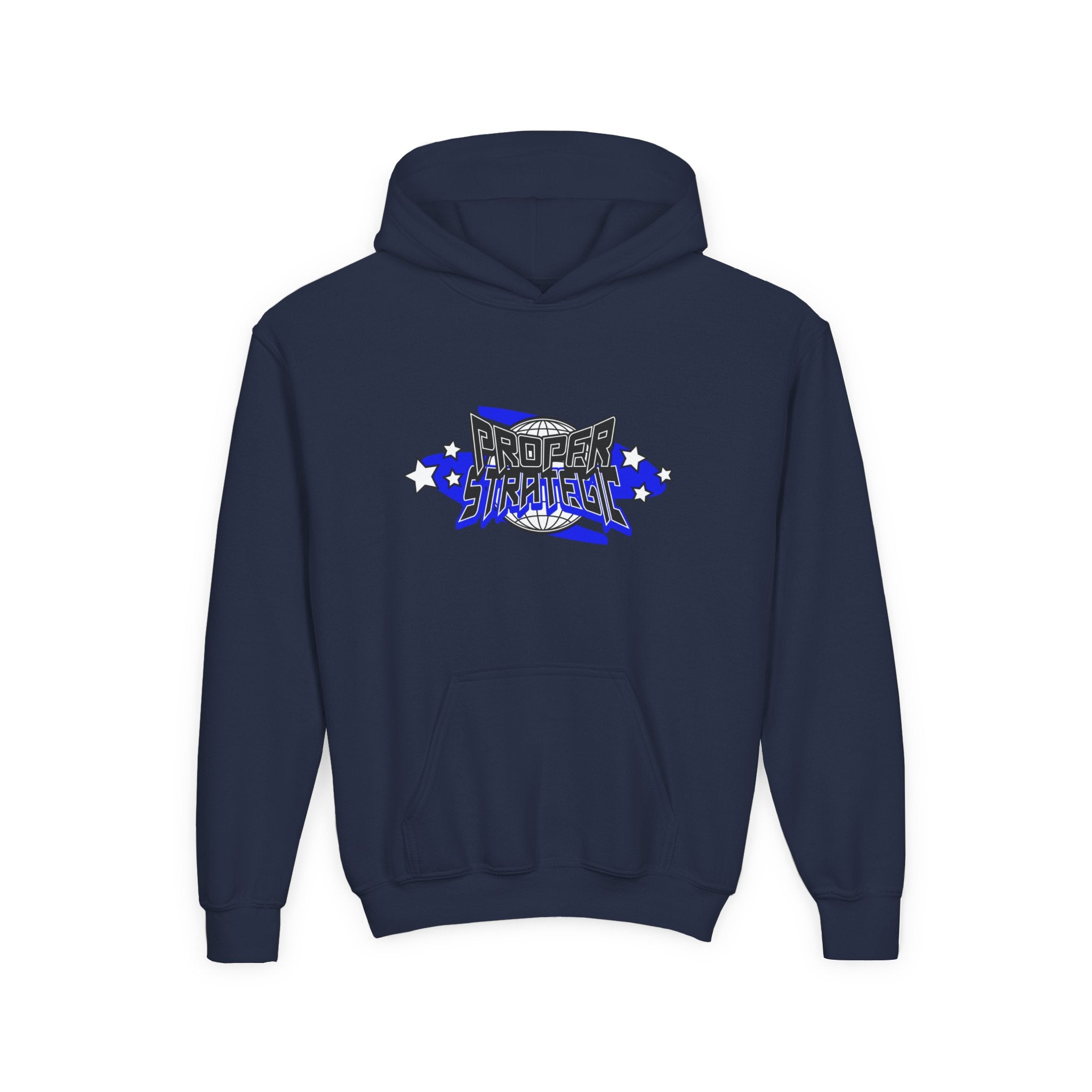 Youth Hoodie — 'Strategic' Graphic Pullover for Kids