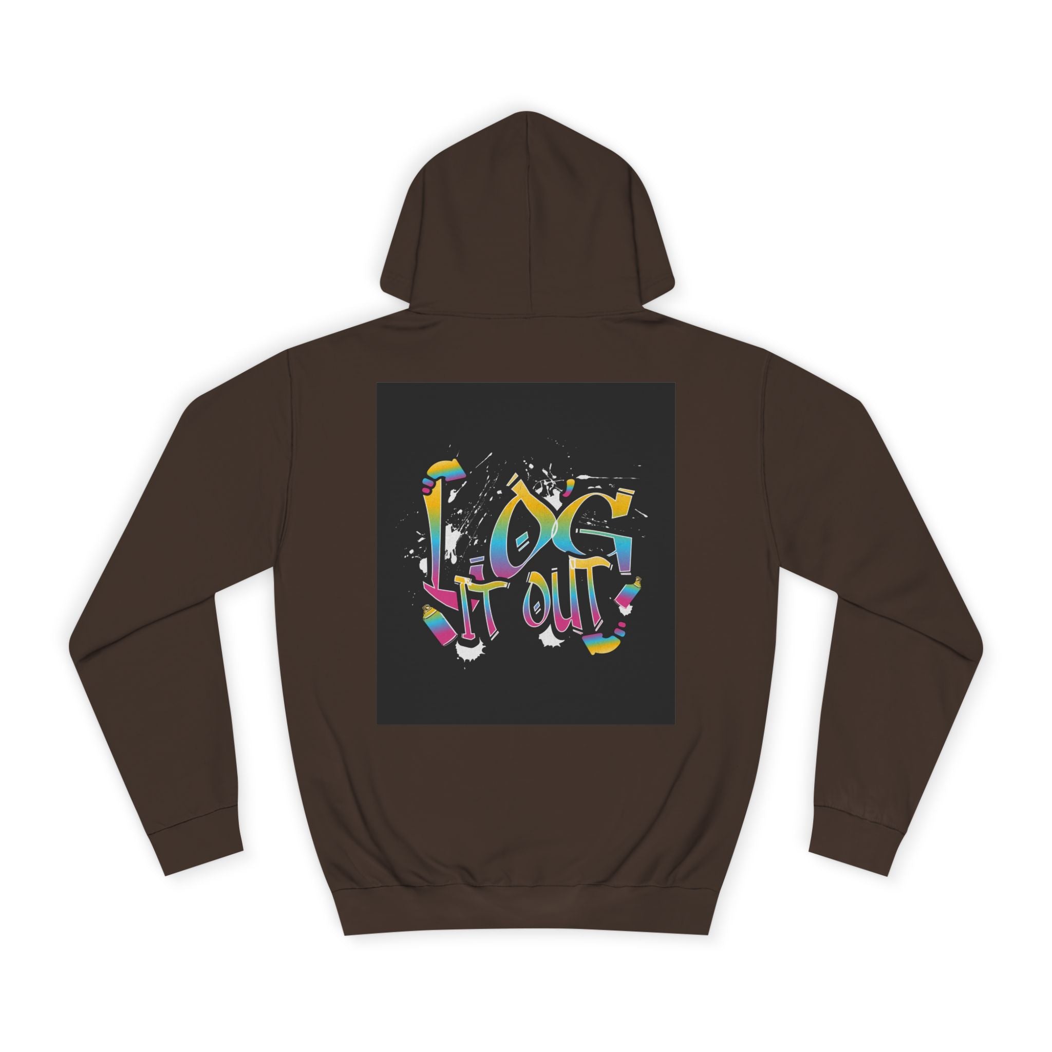 Colorful Unisex log it out Hoodie - Perfect for Students, Casual Wear, Gifts, Relaxed Style, trendy wear