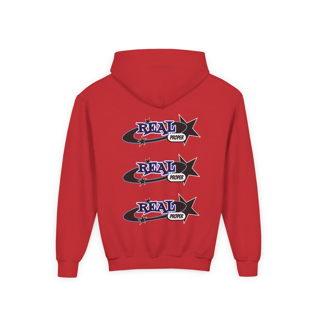 Youth Hoodie – "Real Proper" Star Graphic Pullover
