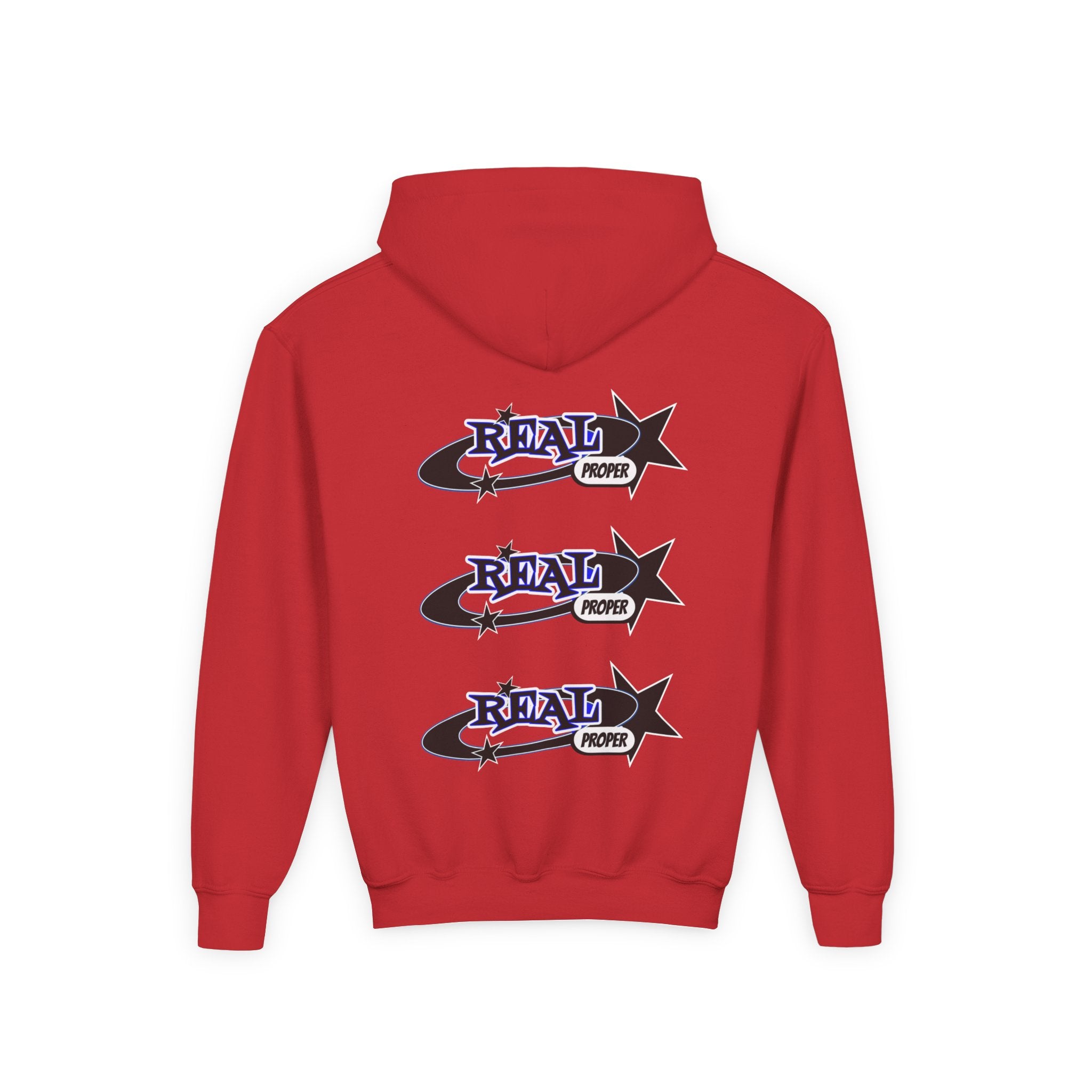 Youth Hoodie – "Real Proper" Star Graphic Pullover