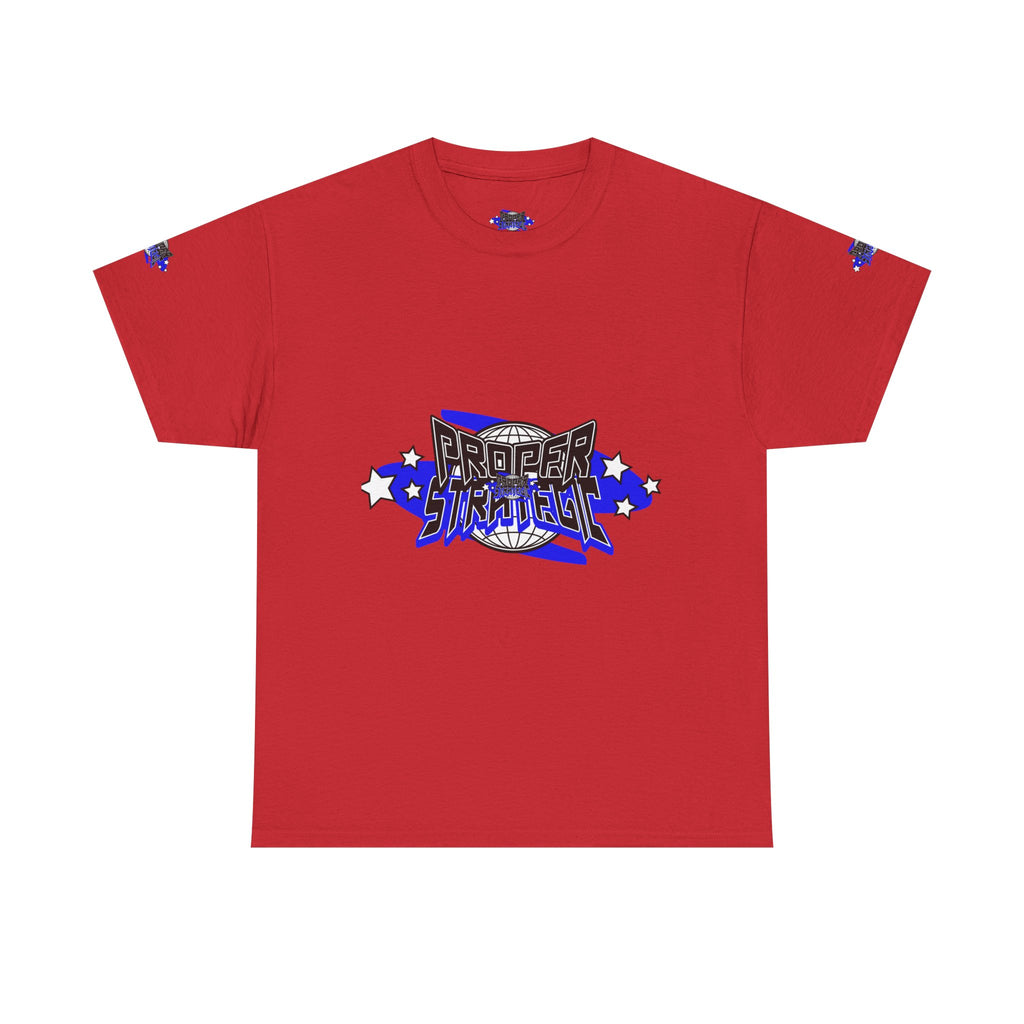 Proper 'Strategic' Graphic Tee — Retro Blue Streetwear T‑Shirt