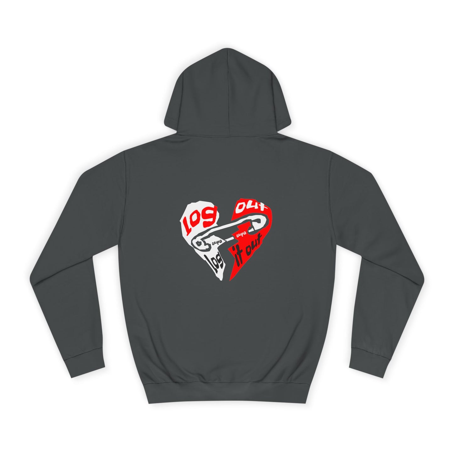 Unisex Log it out Hoodie with Heart Design | Comfortable Sweatshirt for Any One| Perfect for Events, Gifts