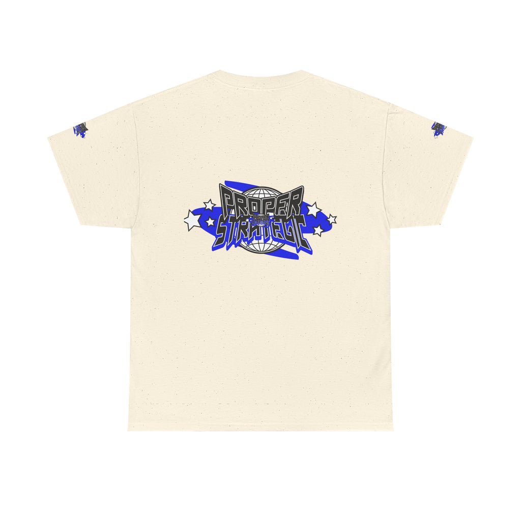 Proper 'Strategic' Graphic Tee — Retro Blue Streetwear T‑Shirt