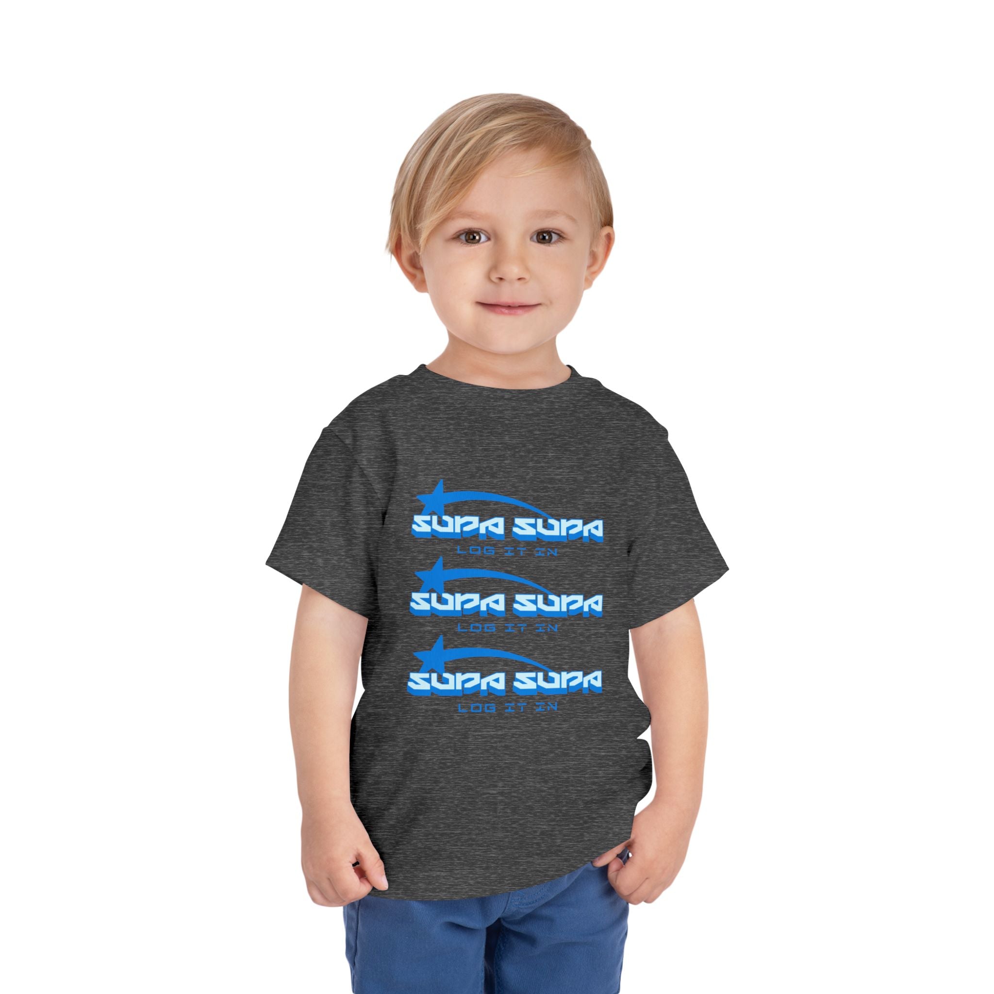 Toddler Tee — Blue Star 'Supa Supa' Graphic Shirt
