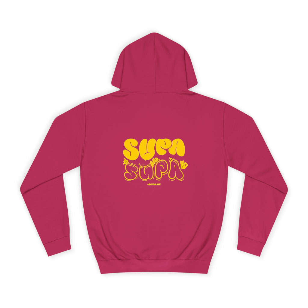 Cheerful Unisex Supa Supa Hoodie - Cozy Streetwear, Campus Style, Trendy Gift, Relaxed Fit, Perfect for Every day