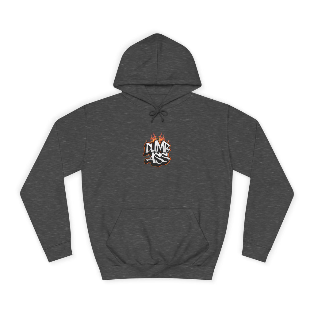 Dumb Ass Graffiti Hoodie – Bold Streetwear Pullover with Flame Lettering