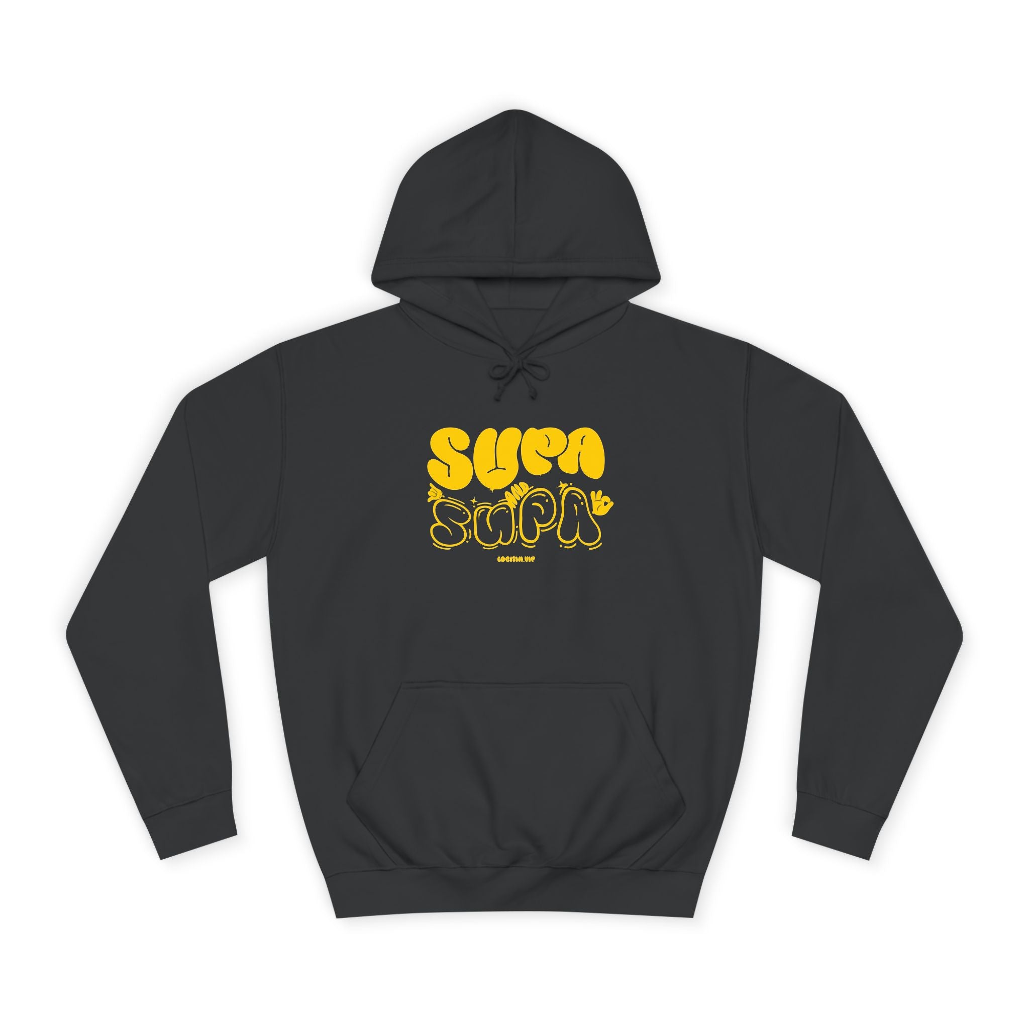 Cheerful Unisex Supa Supa Hoodie - Cozy Streetwear, Campus Style, Trendy Gift, Relaxed Fit, Perfect for Every day