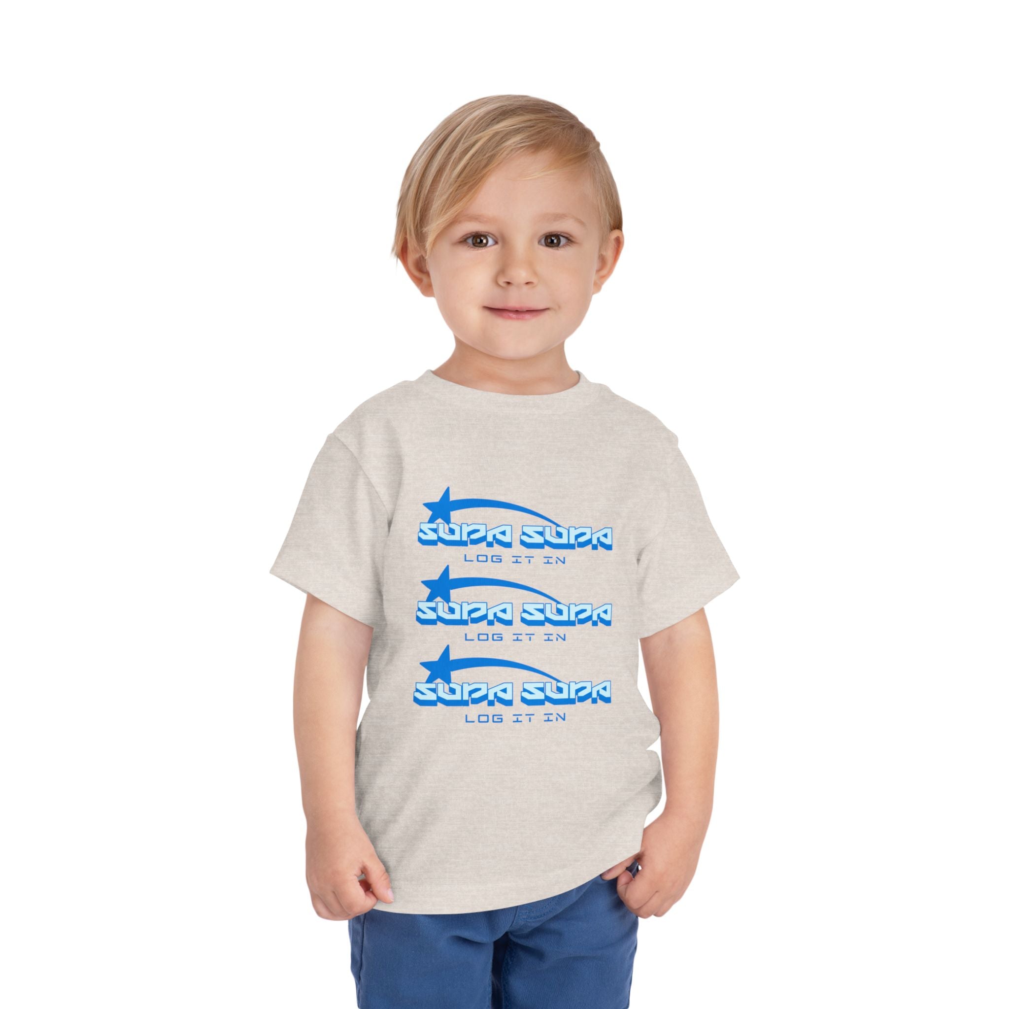 Toddler Tee — Blue Star 'Supa Supa' Graphic Shirt
