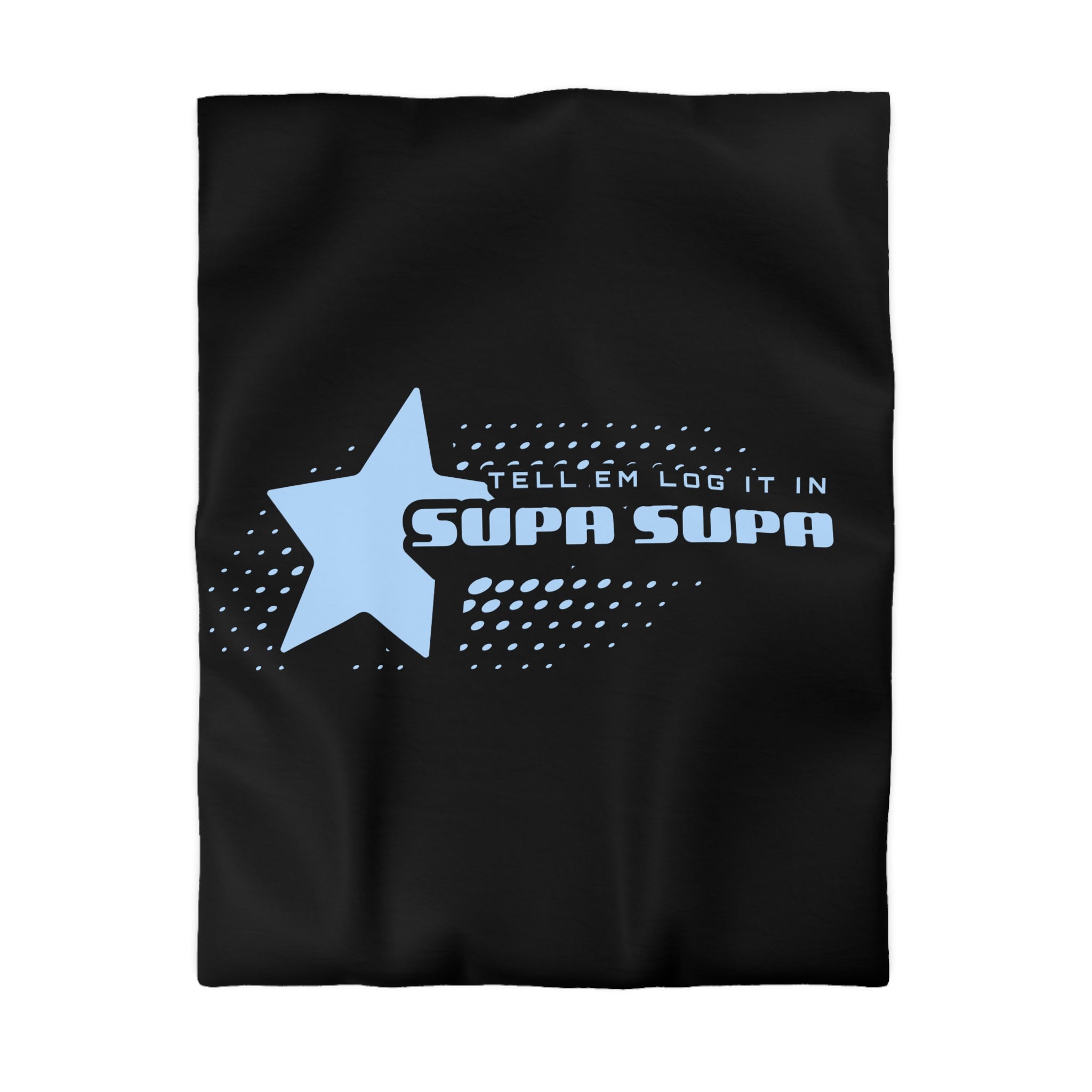 "Tell em log it in" Star Microfiber Duvet Cover — Retro Pop Graphic Bedding