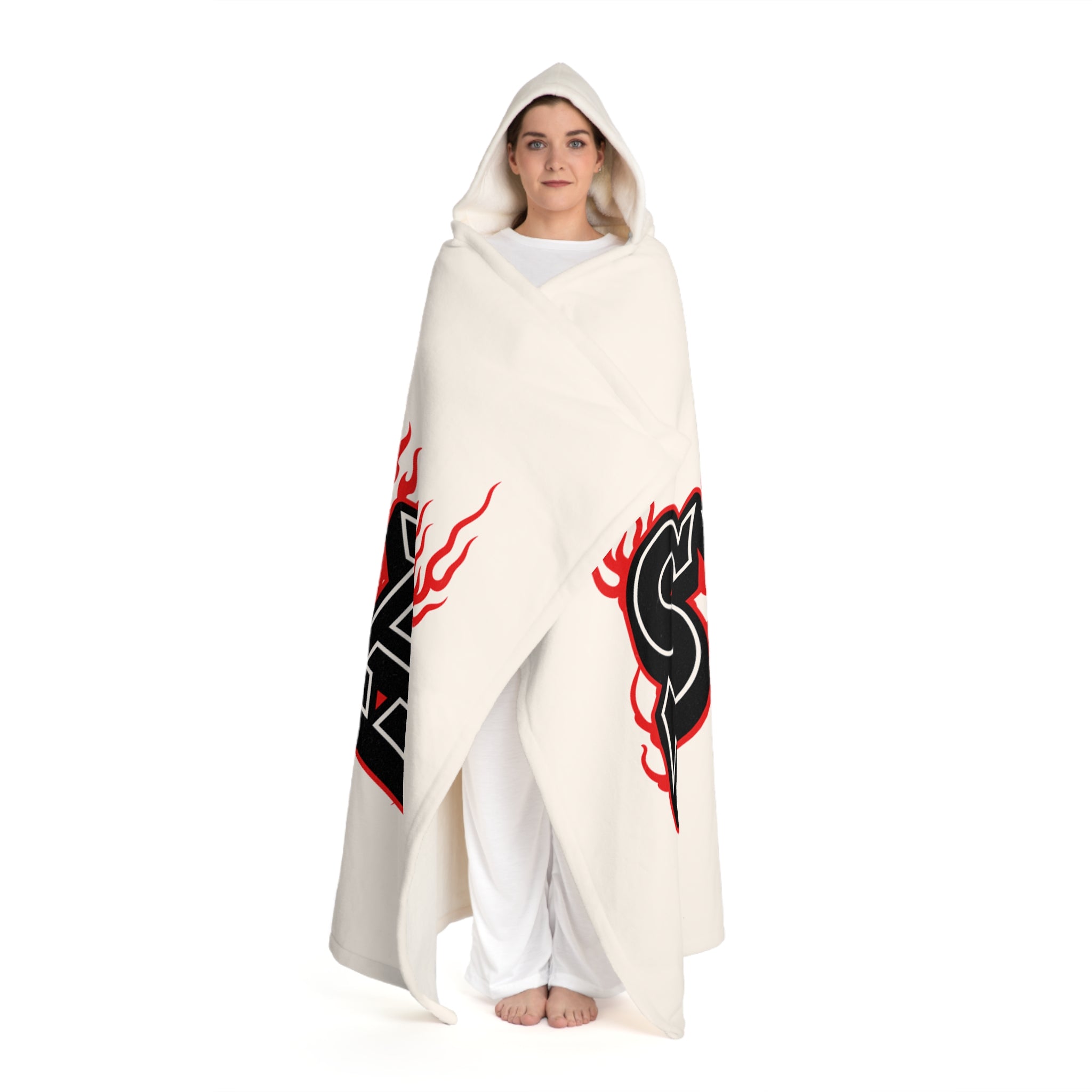 Hooded Sherpa Blanket - SUPA Logo Fleece Throw