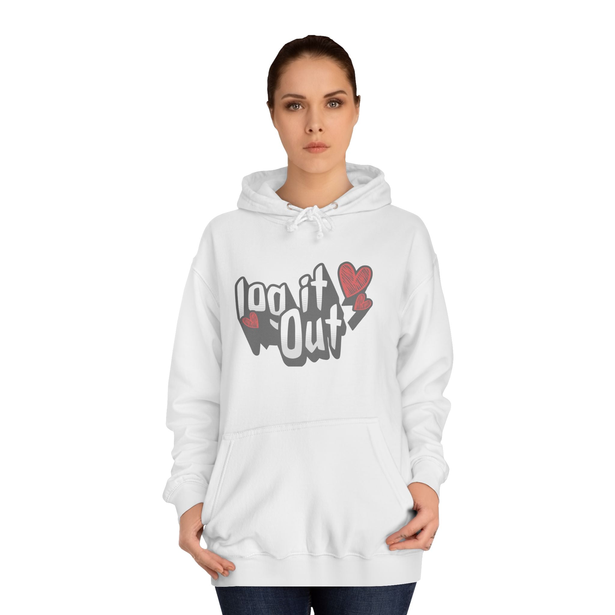 Trendy Log it out Hoodie, Cozy Unisex Sweatshirt, Perfect Gift, Casual Wear, Comfortable Hoodie for Everyday Use
