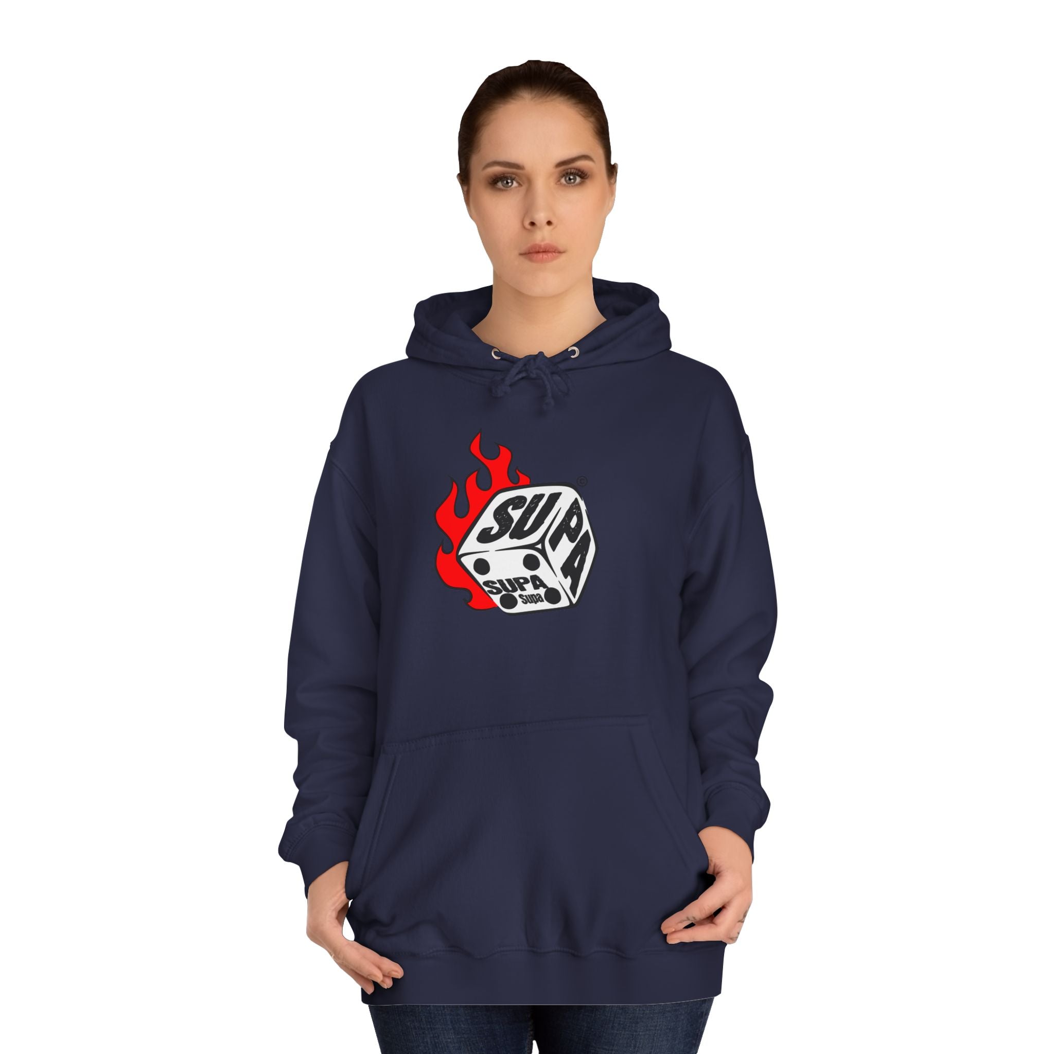 Cool Fire Graphic Unisex SUPA Hoodie, Apparel, Streetwear, Casual Wear, Unique Hooded Sweatshirt
