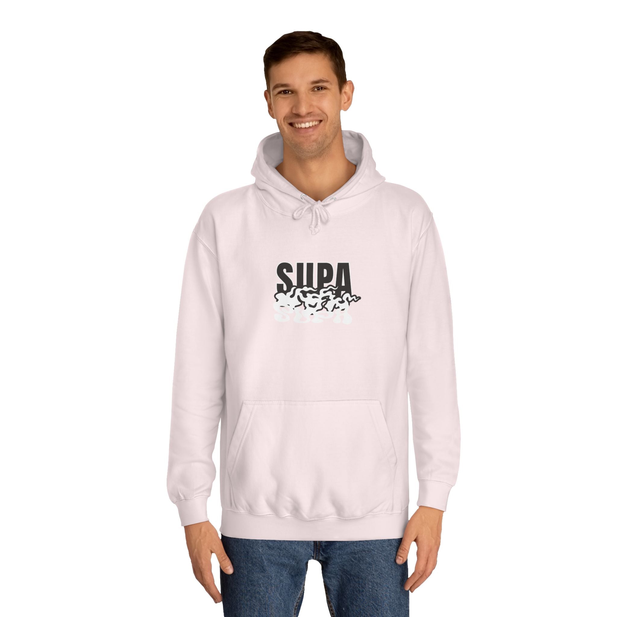 Trendy Unisex Hoodie with 'SUPA' Design | Casual Wear, Apparel, Street Style, Gift, Cozy Fashion